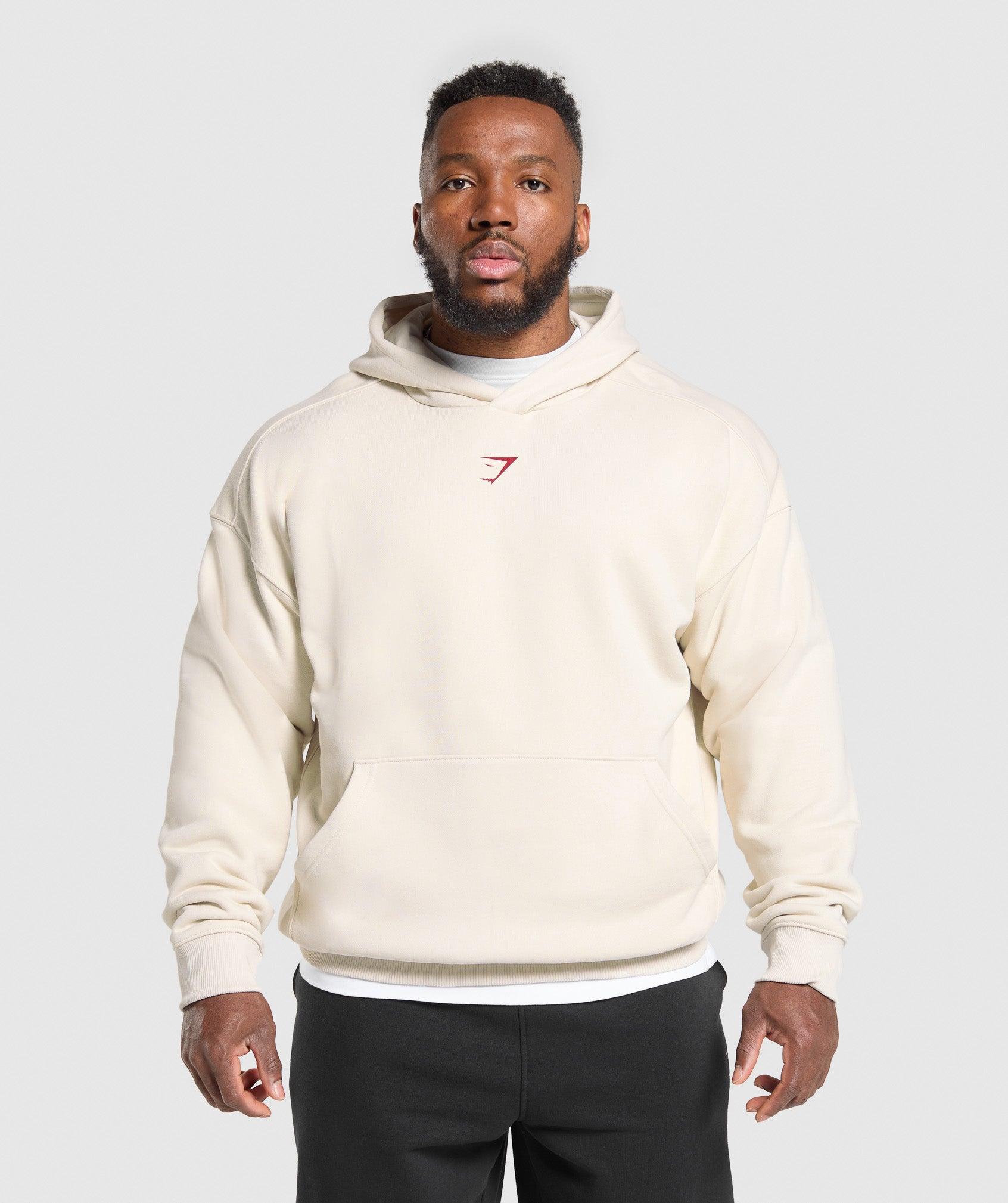 Gymshark Lifting Club Hoodie - Oat White Male Product Image