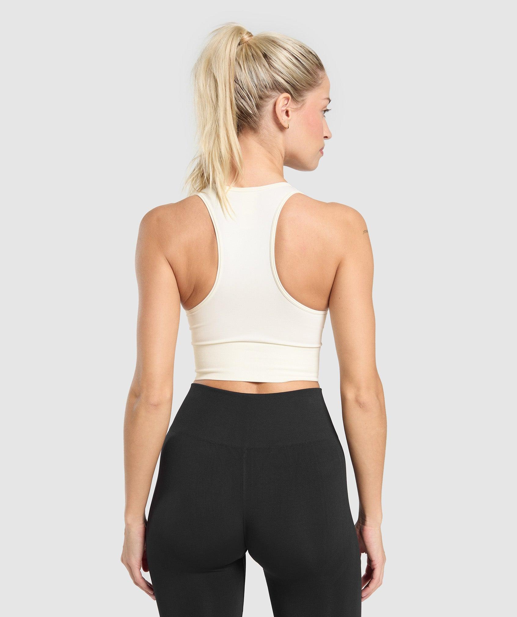 Gymshark Everyday Seamless Crop Tank - Soft White Female Product Image