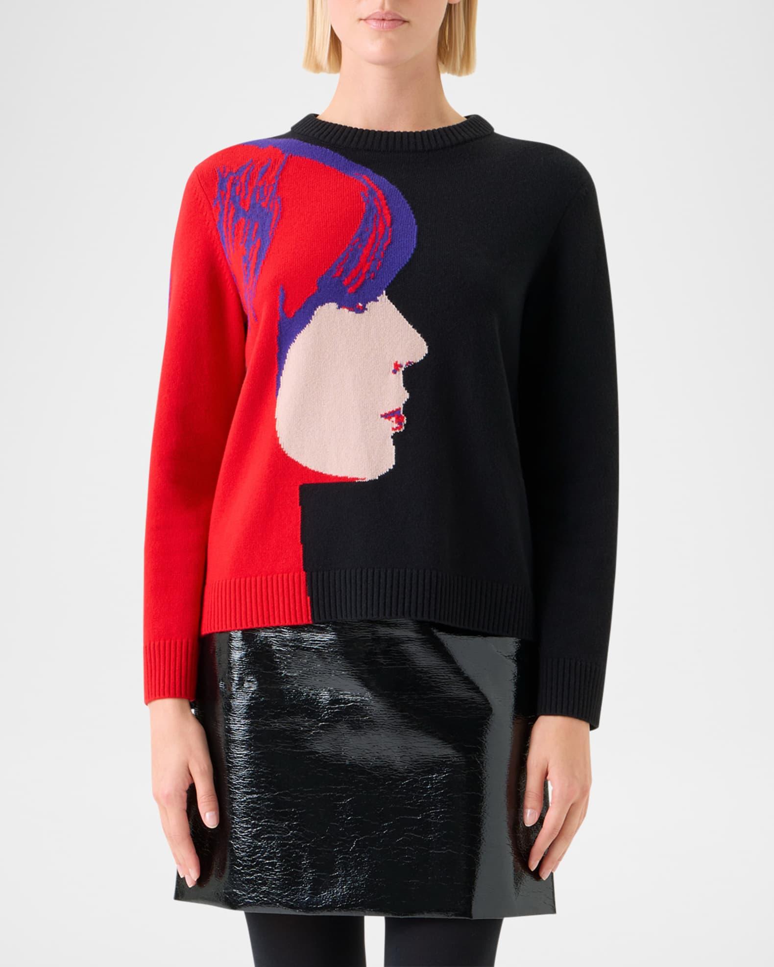 Graphic Knit Merino Wool Sweater Product Image