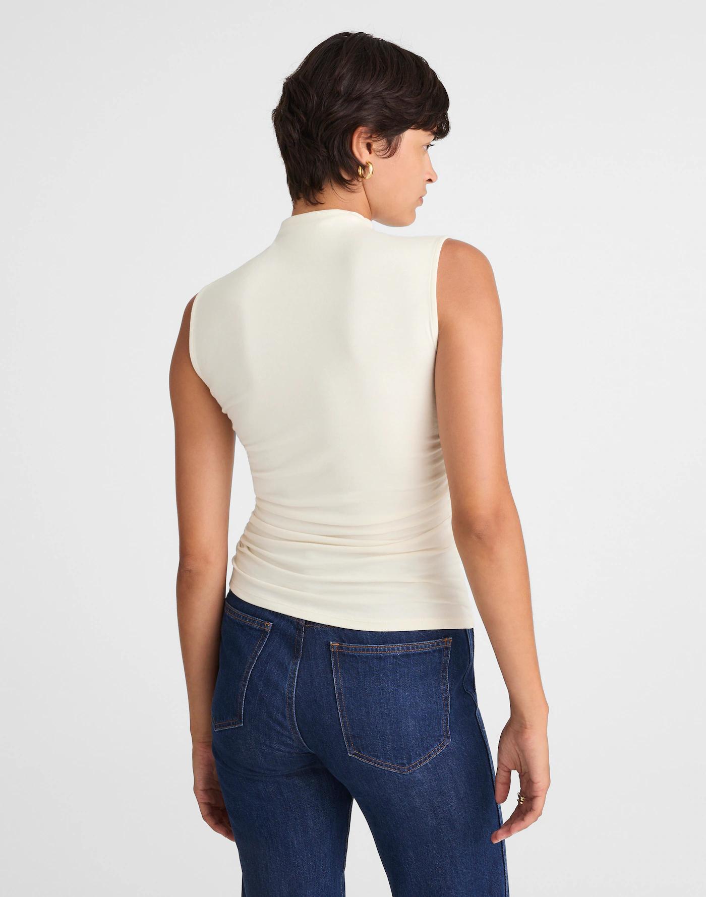 Ruched Mockneck Tank Product Image