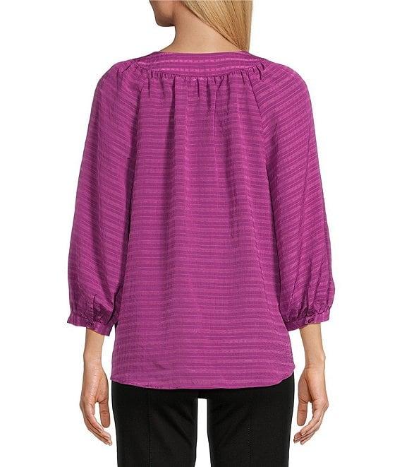 Slim Factor By Investments Sloane V-Neck 3/4 Sleeve Top Product Image