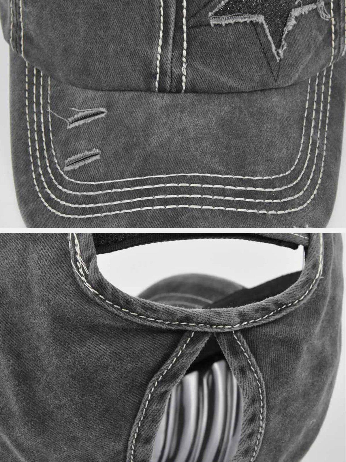 Distressed Star Washed Cap Product Image