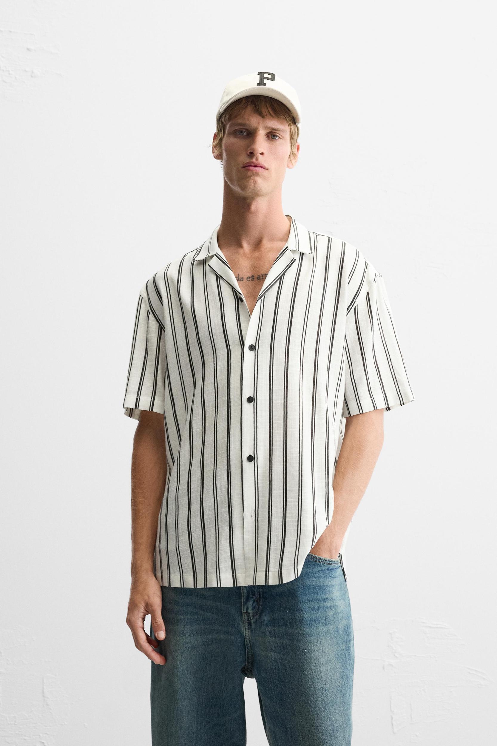 TEXTURED STRIPED SHIRT Product Image