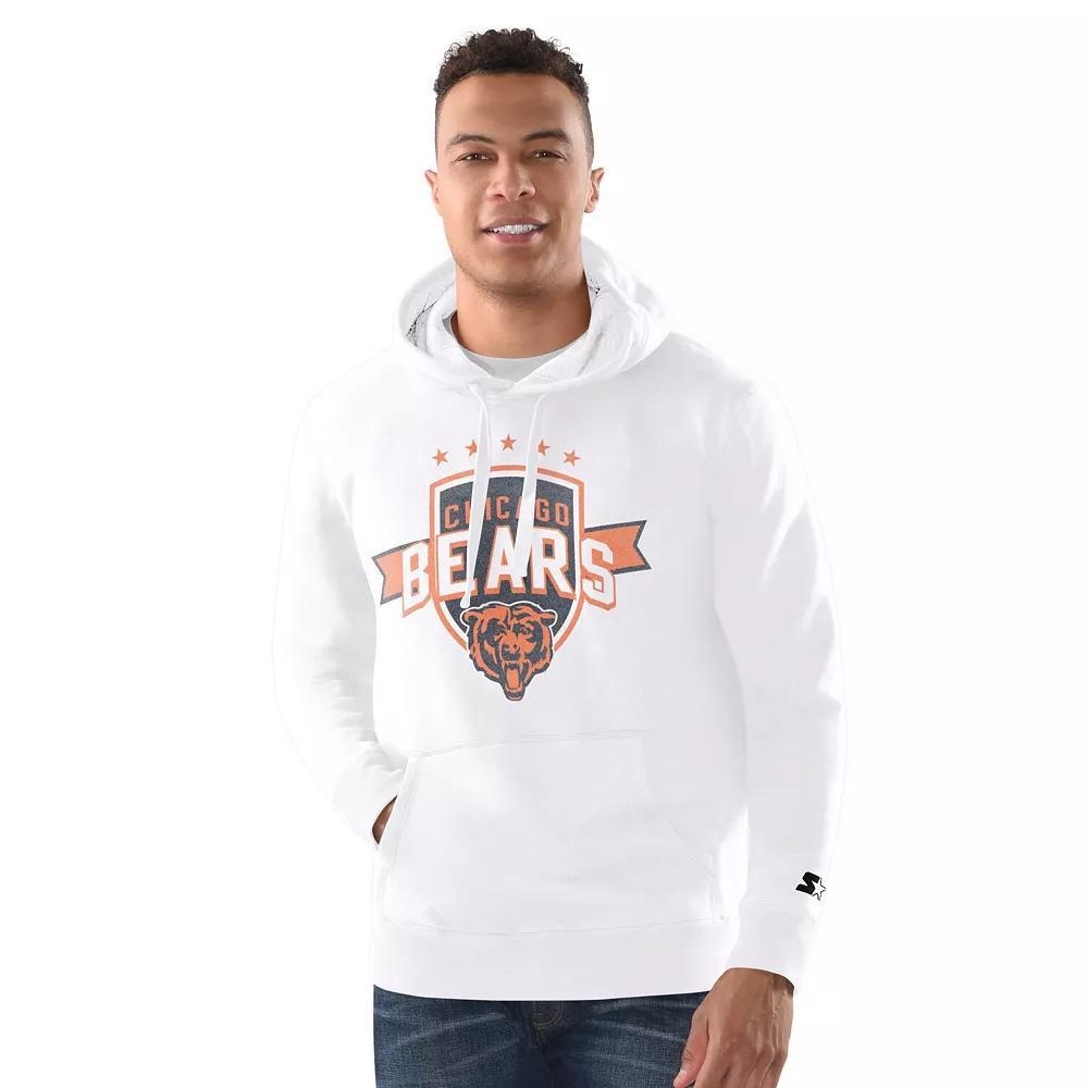 Men's Starter White Chicago Bears Vintage Pullover Hoodie, Size: XXL Product Image