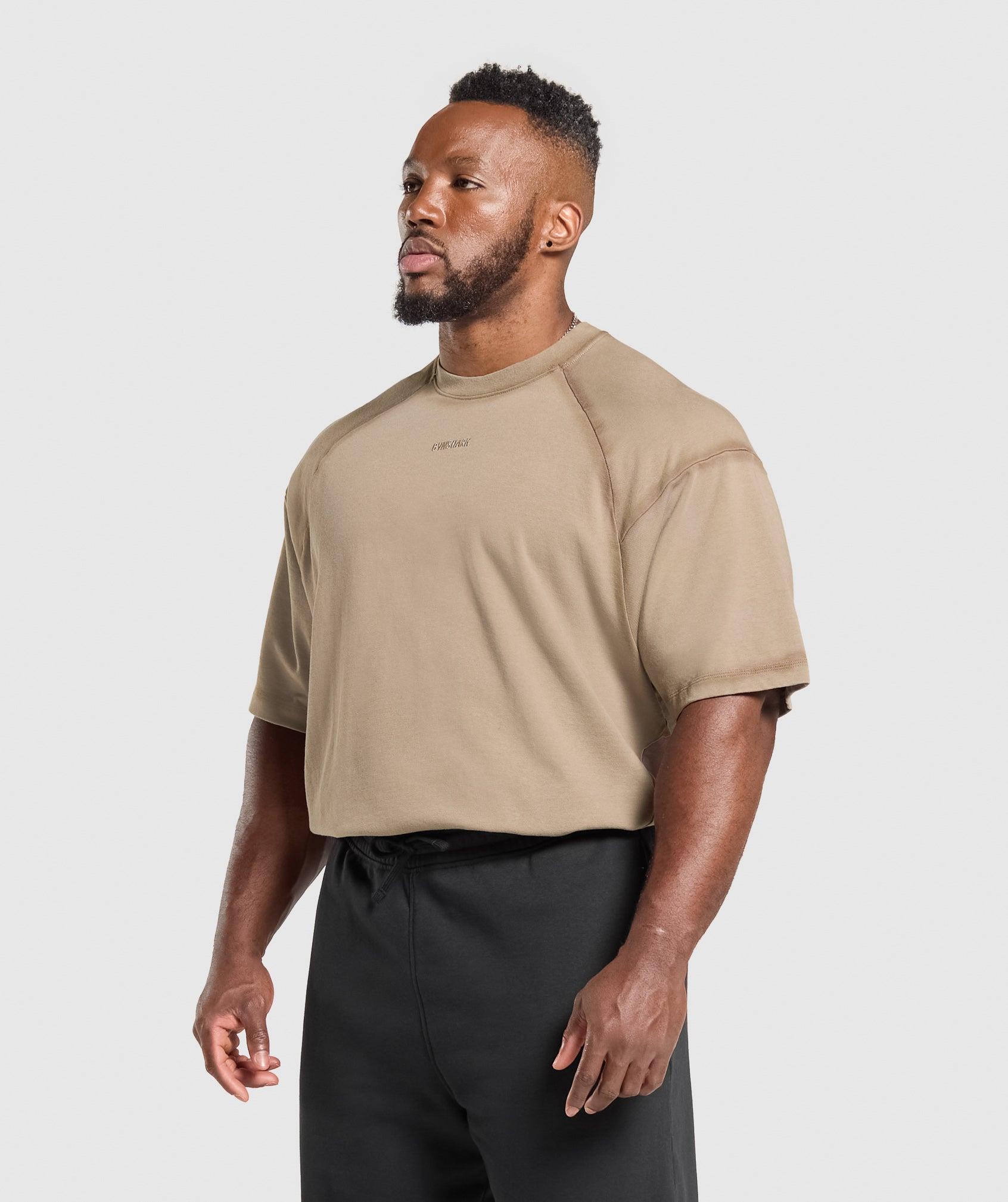 Gymshark Heavyweight T-Shirt - Lifestyle Brown Male Product Image