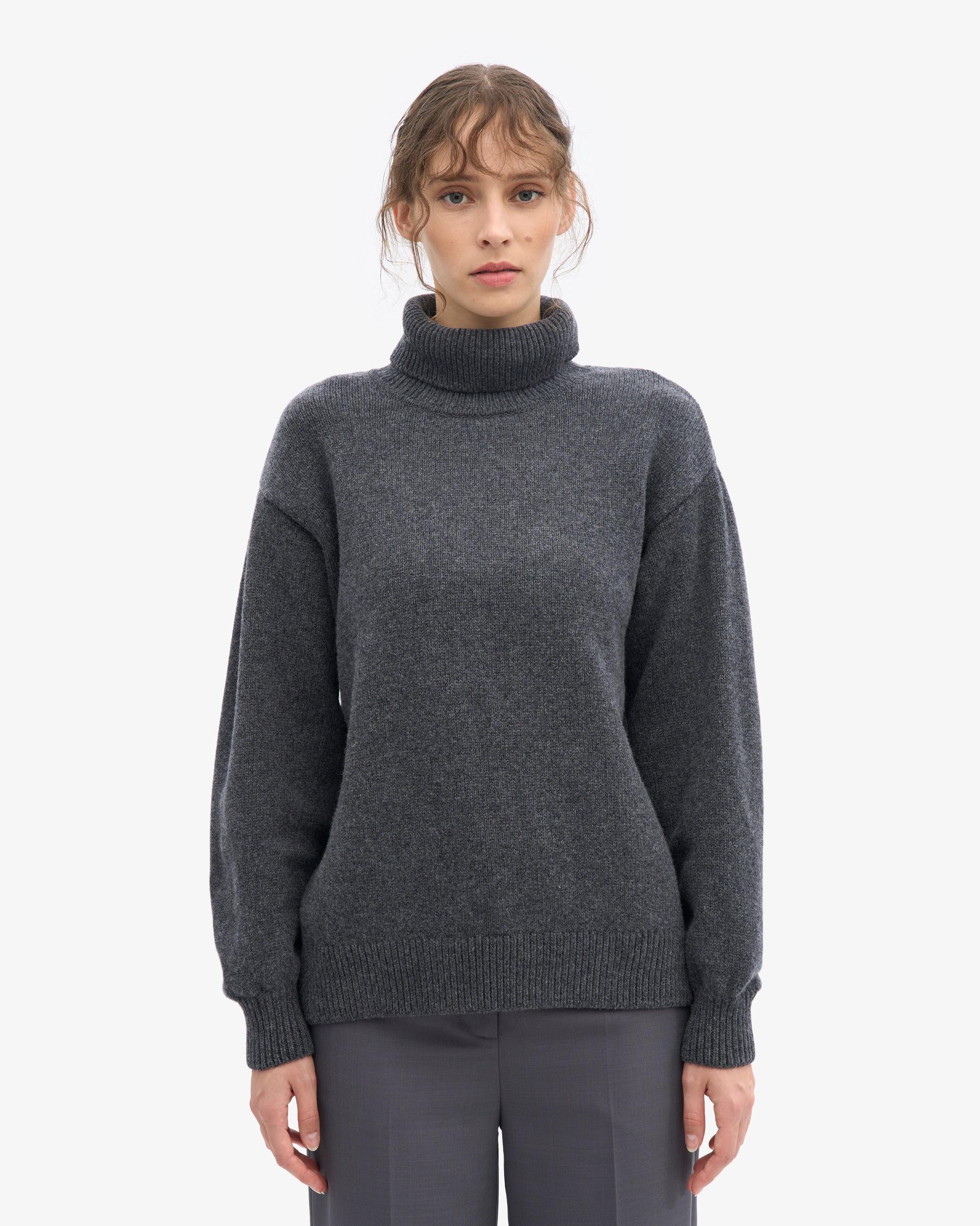Merino Wool Turtleneck - Coffee Brown Product Image