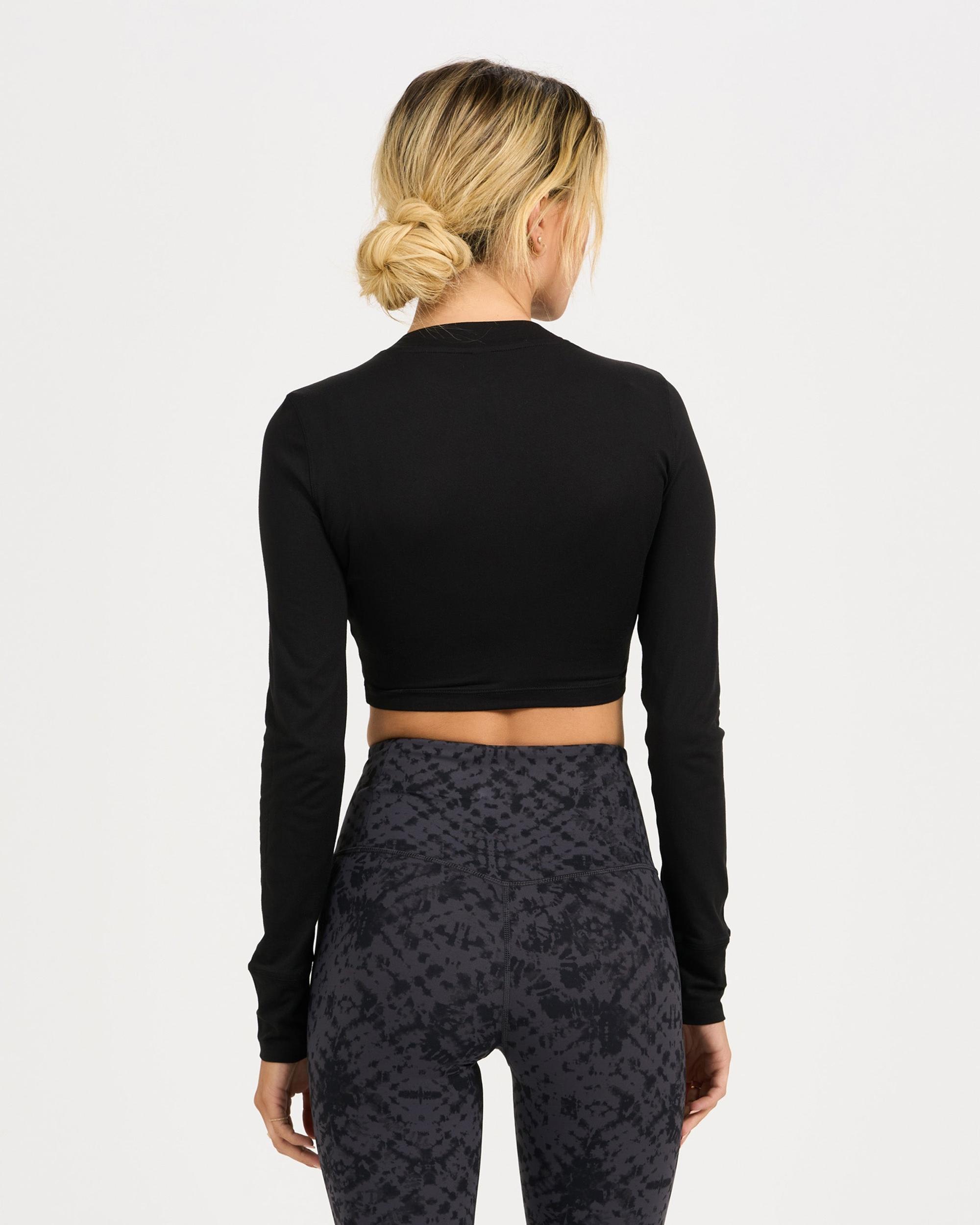 Long-Sleeve Lux Crop Tee Product Image
