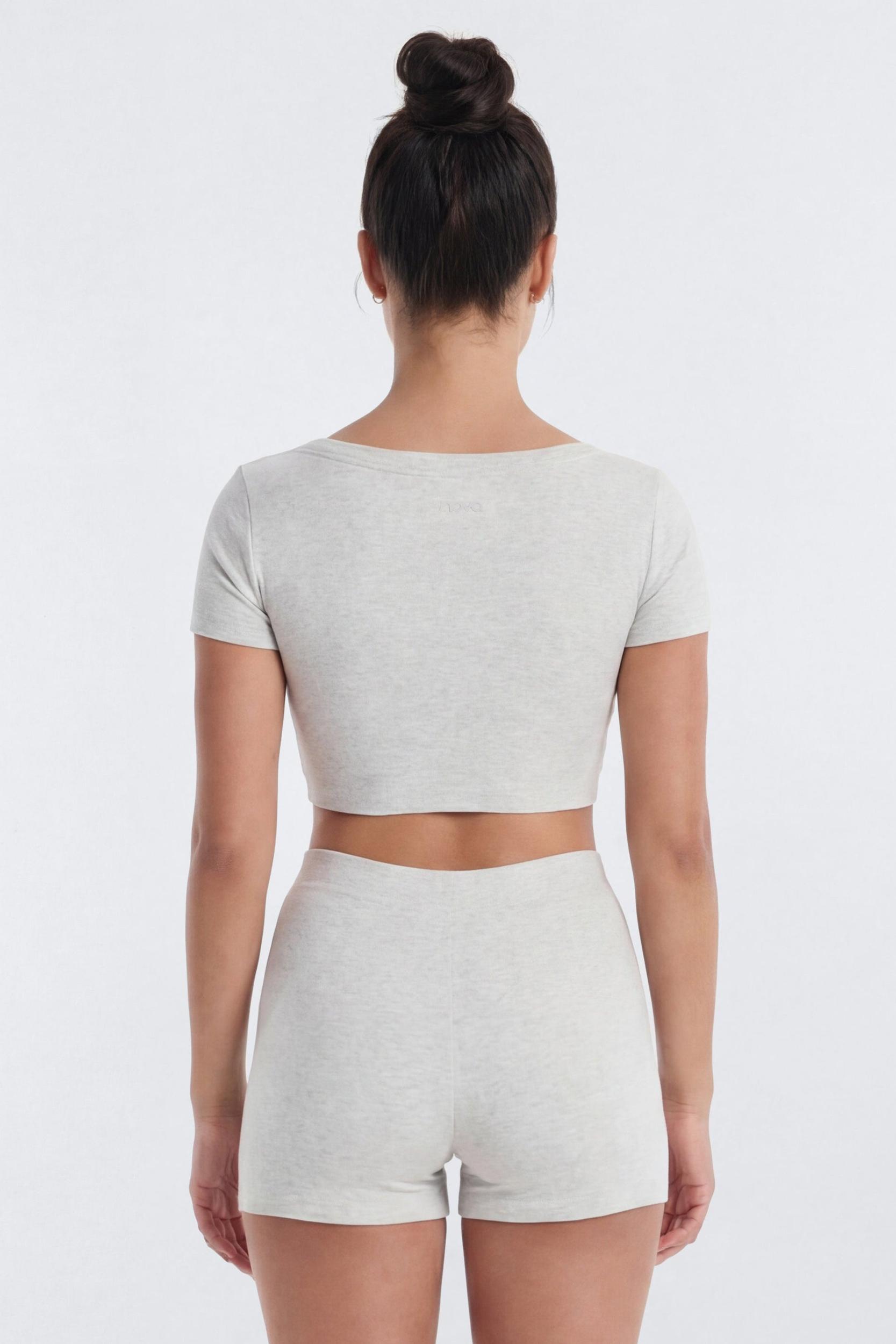 CottonFlex™ Low Back Sports Romper - Heather Grey Female Product Image