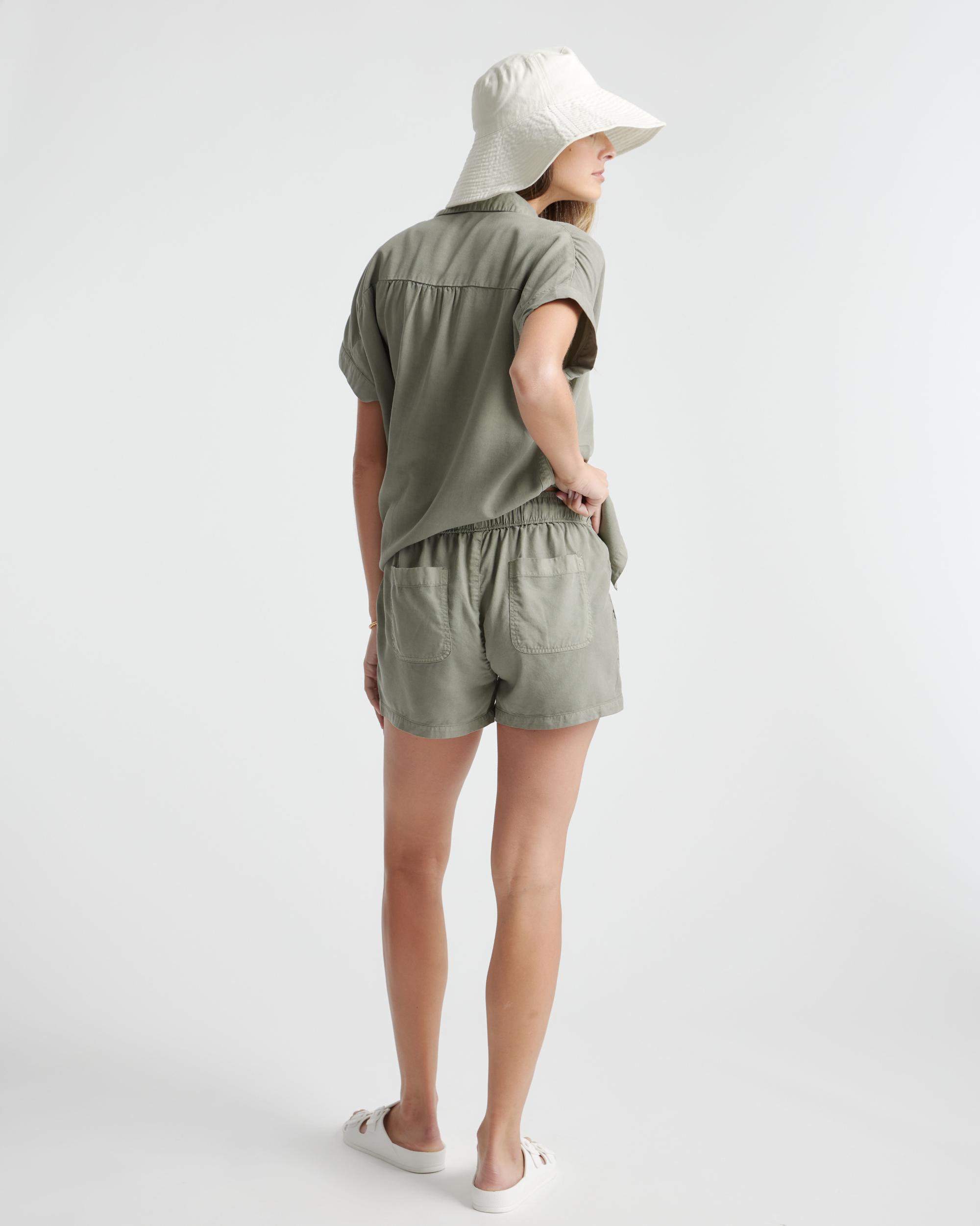 Quince | Women's Vintage Wash Utility Shorts Tencel Product Image