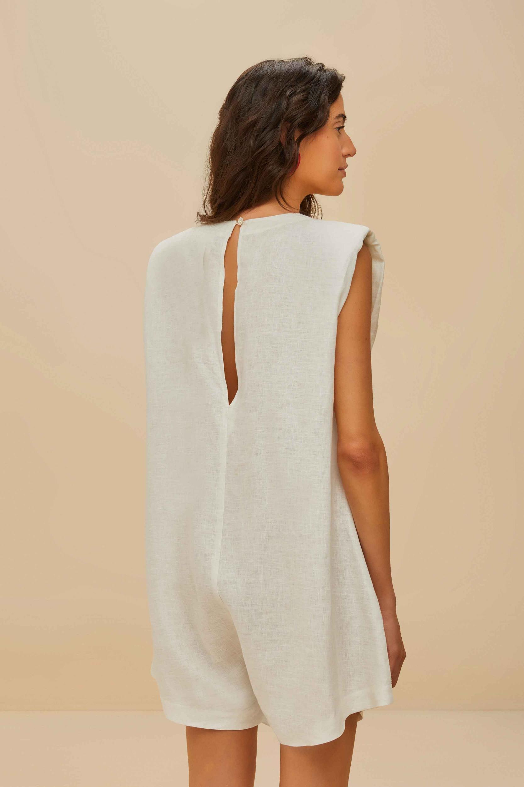 Off-White Farm Rio Pepper Euroflax™ Premium Linen Romper Product Image