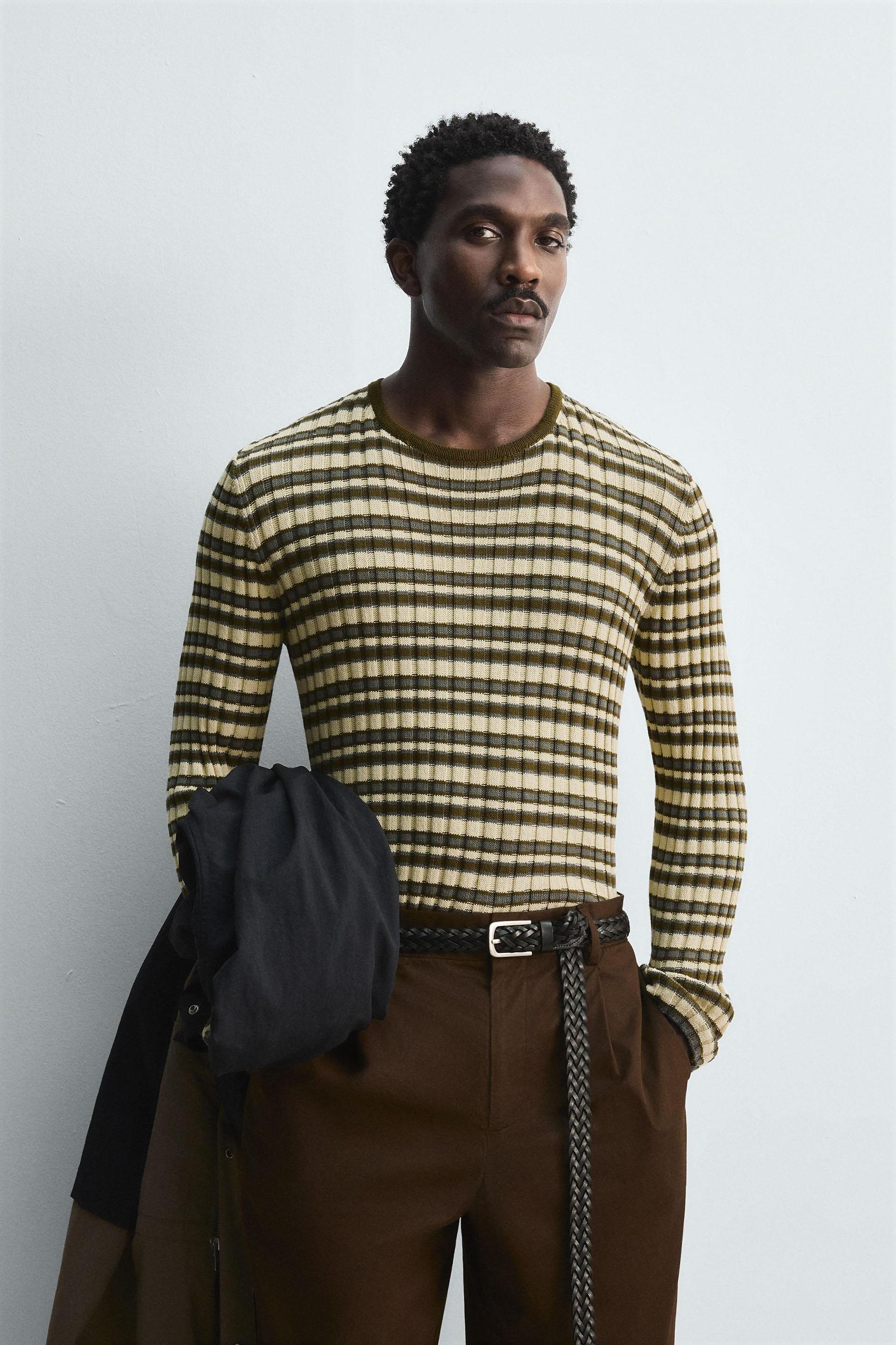 STRIPED JACQUARD SWEATER Product Image