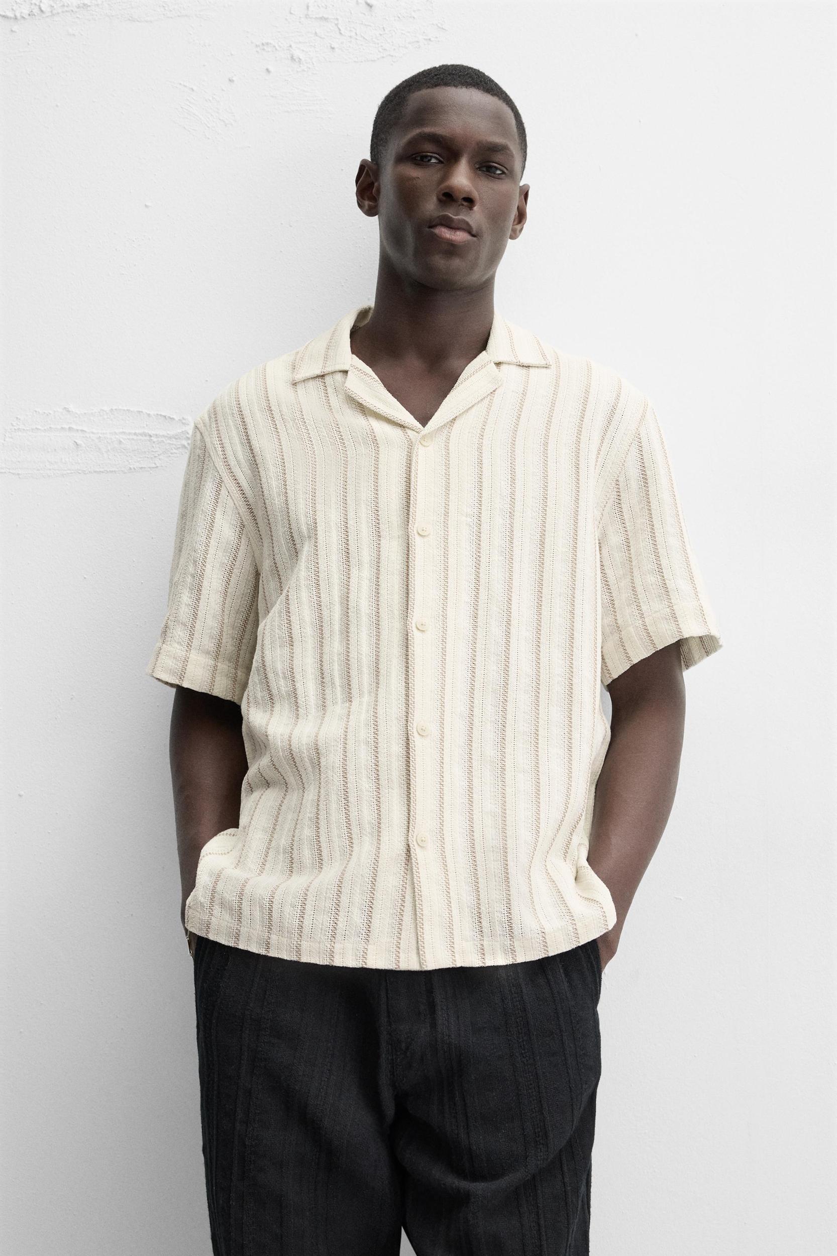 TEXTURED STRIPE SHIRT Product Image