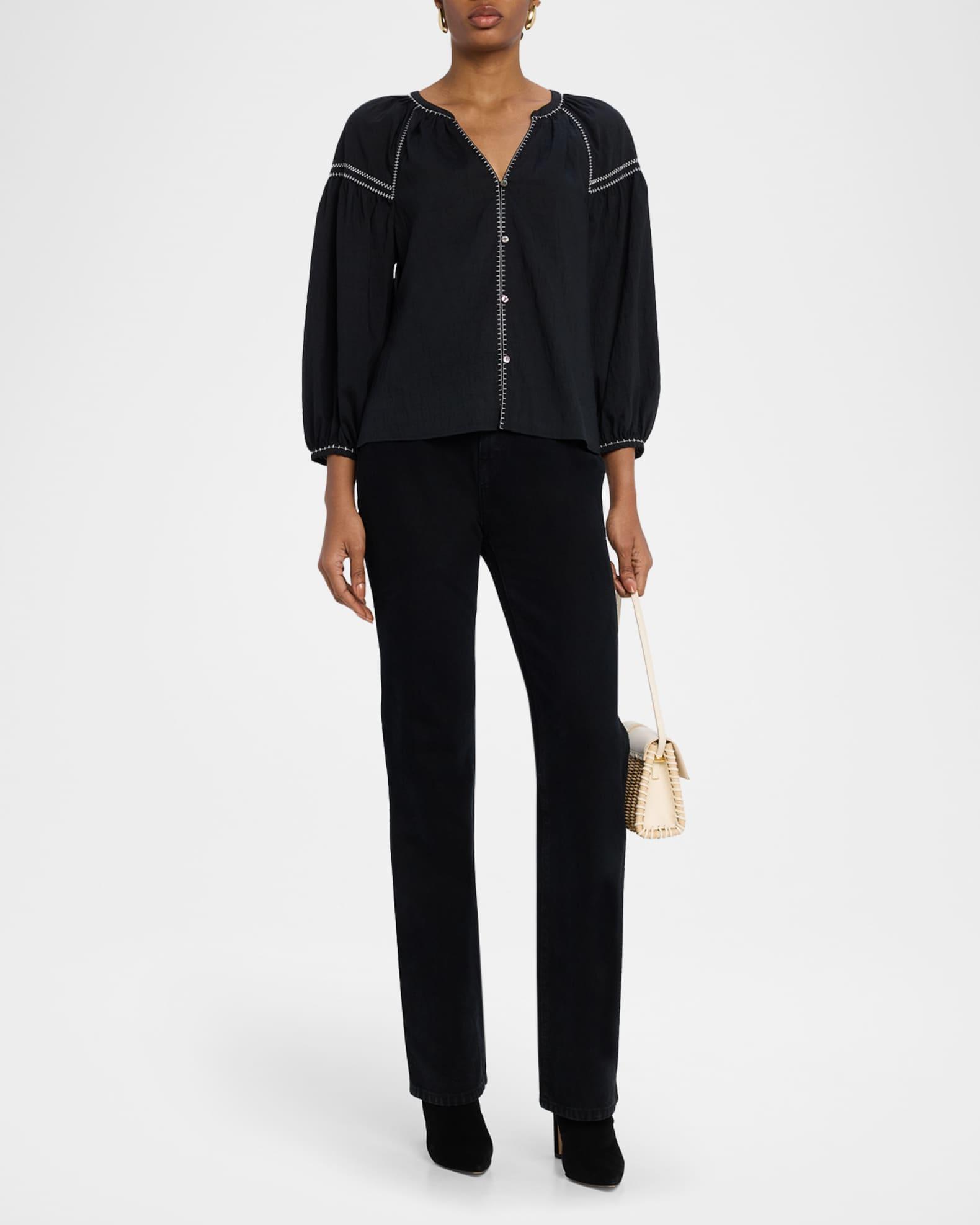 Vasia Button-Front Blouse Product Image