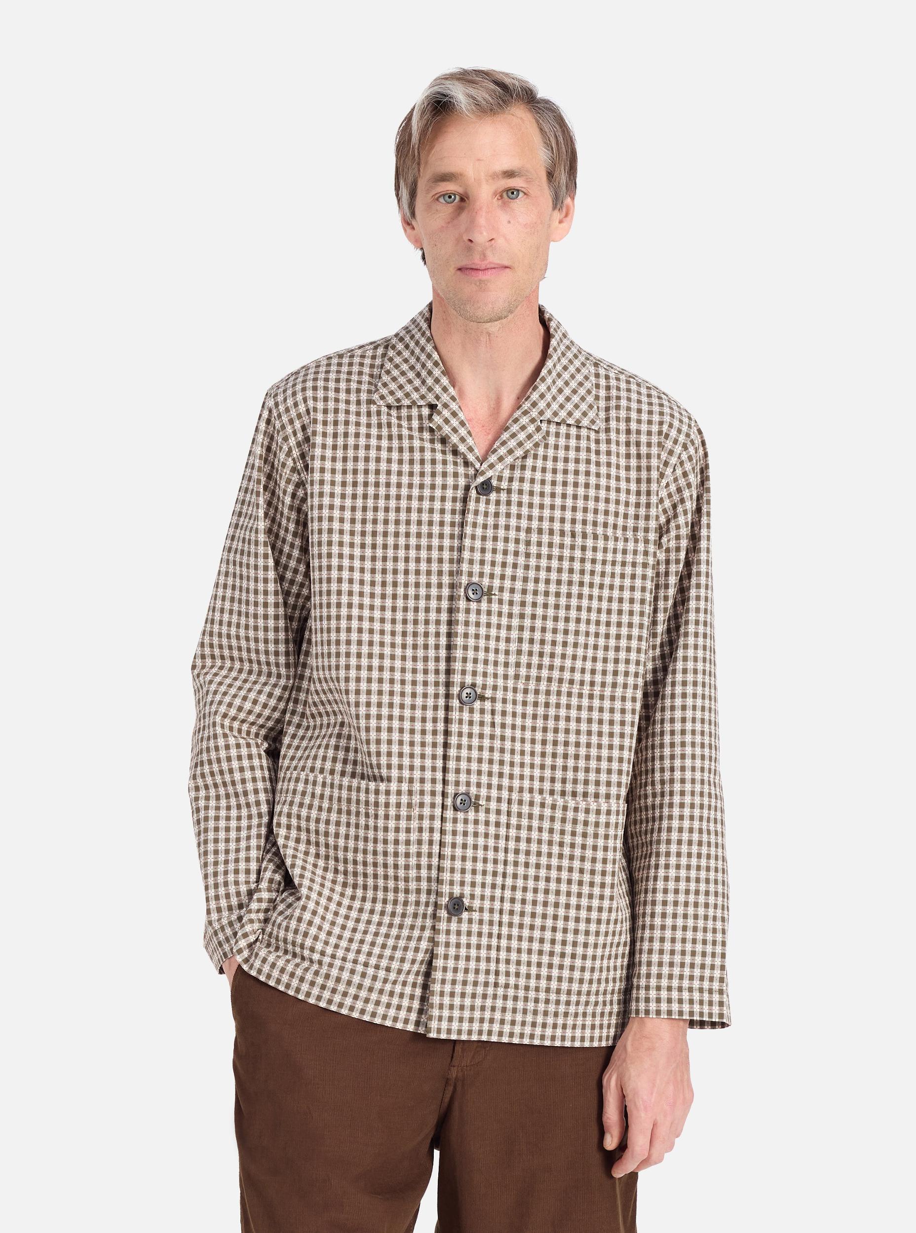 Universal Works Cancun Jacket in Olive Dobby Check Product Image