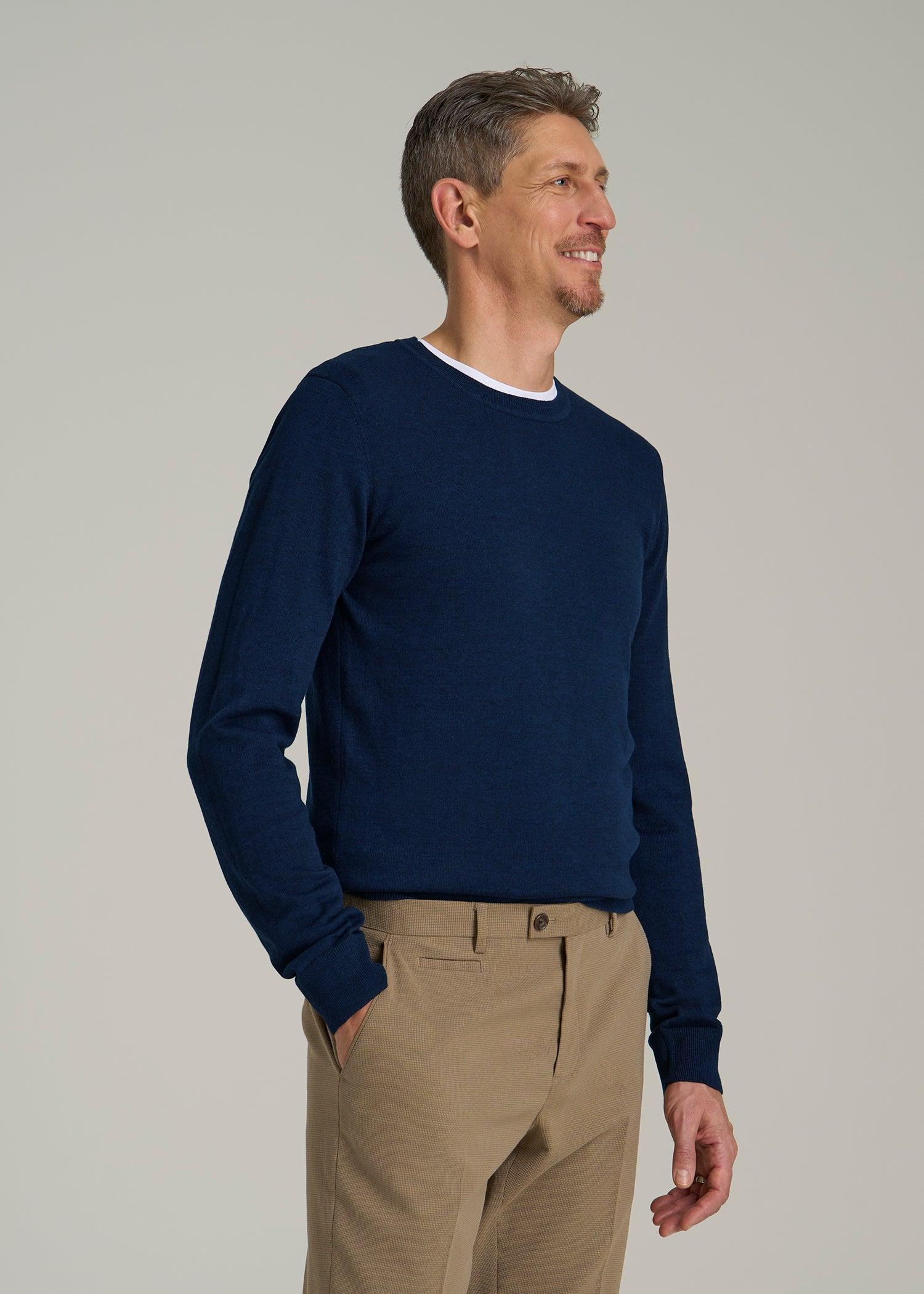 Everyday Crewneck Sweater for Tall Men in Patriot Blue Male Product Image