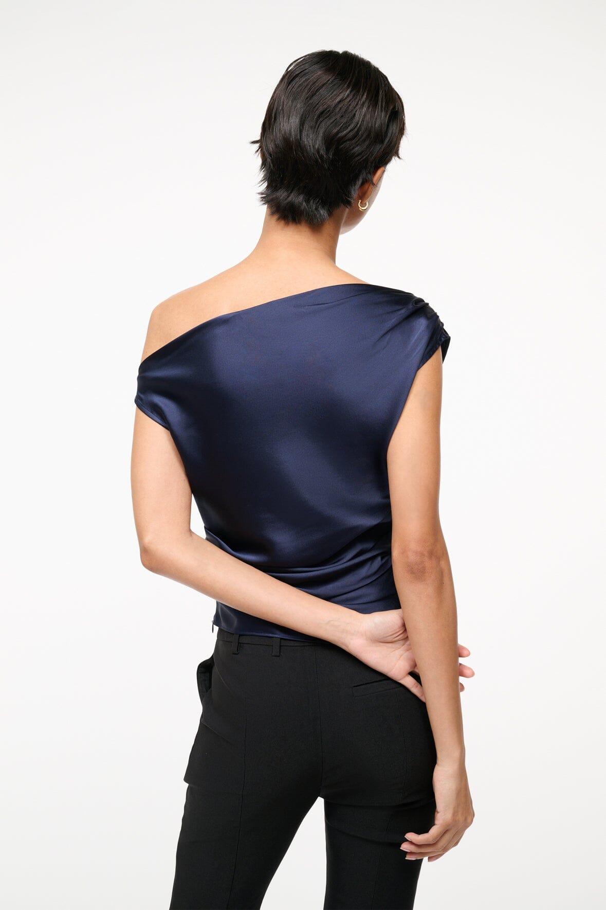 PHARE SILK TOP | NAVY Product Image