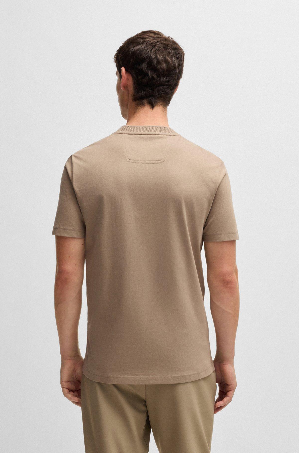 Cotton-jersey T-shirt with mirror-effect logo print Product Image