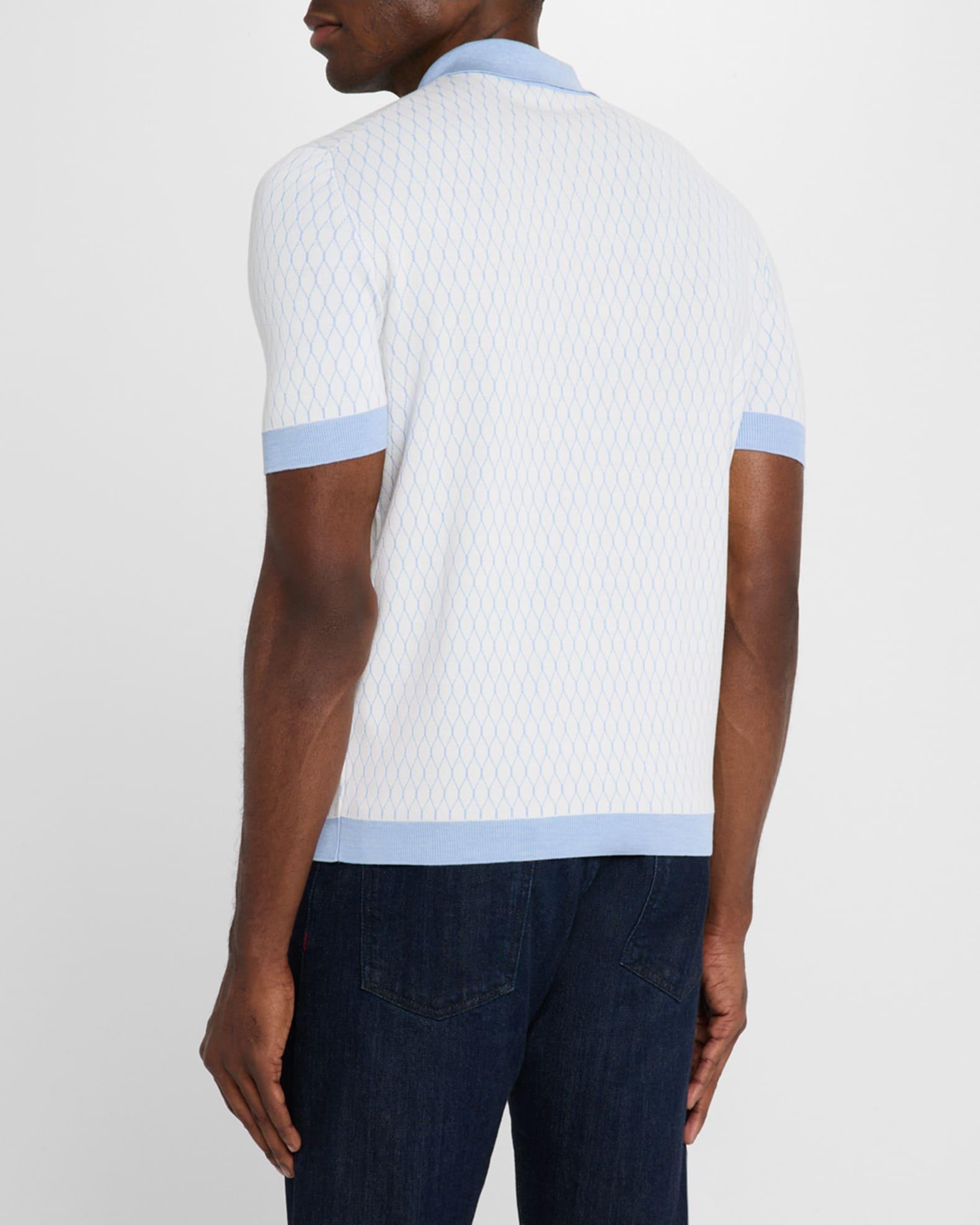 Men's Honeycomb Short-Sleeve Polo Sweater Product Image