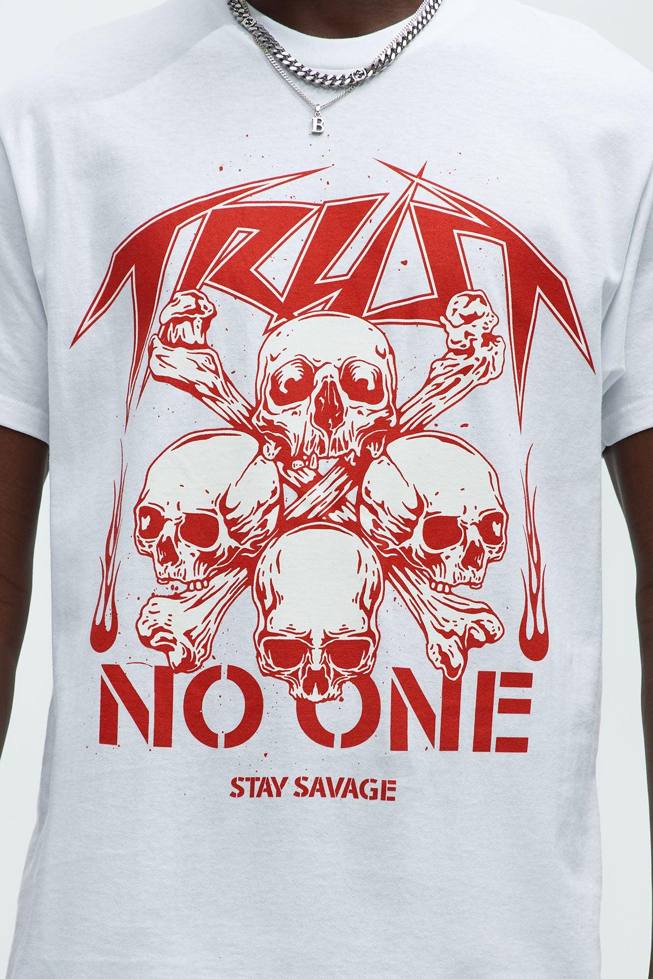 Stay Savage Short Sleeve Tee - White Product Image
