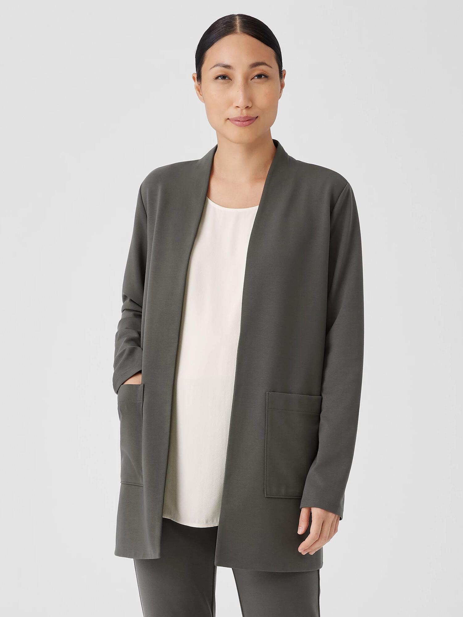 Washable Flex Ponte High Collar Jacket Product Image