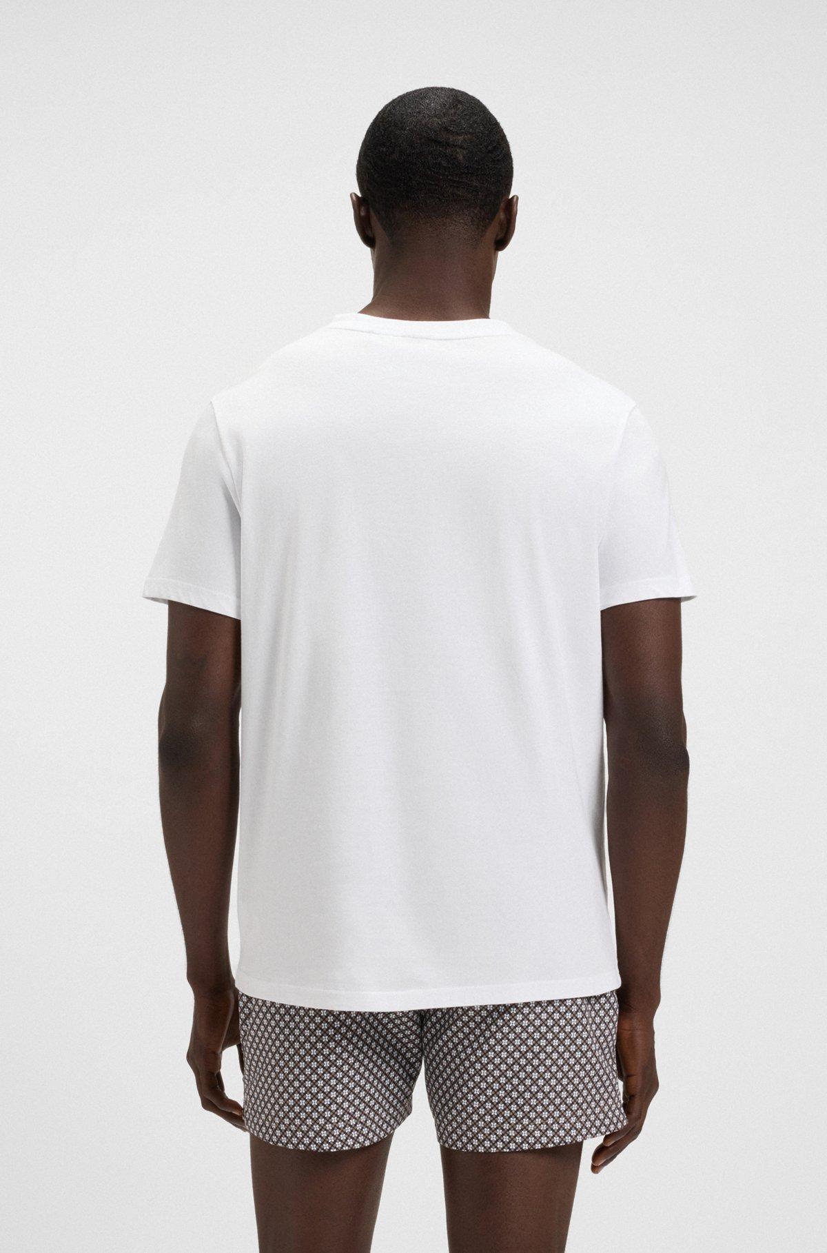 Cotton jersey T-shirt with mixed-print logo Product Image