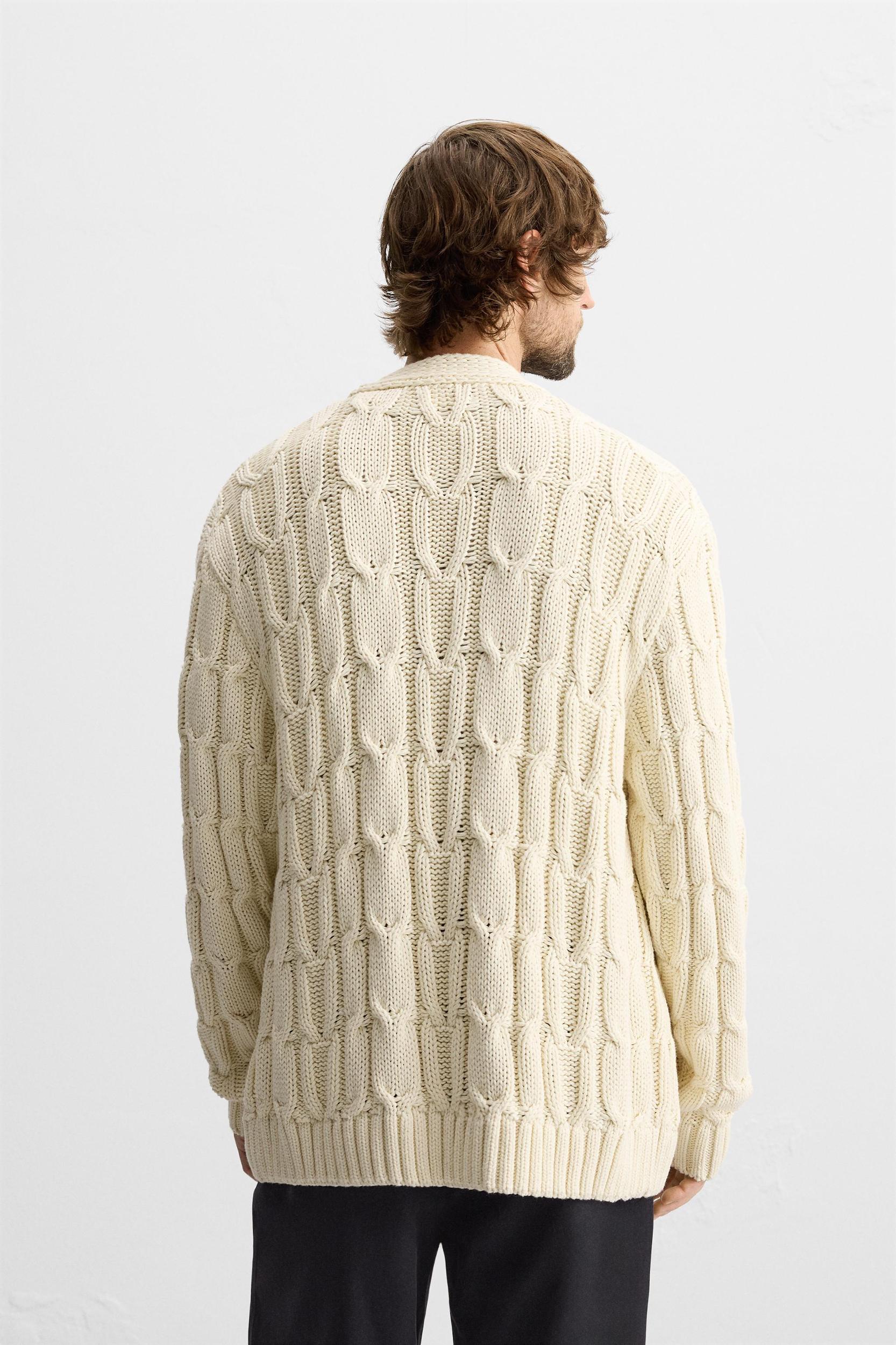 TEXTURED WEAVE WOVEN CARDIGAN Product Image