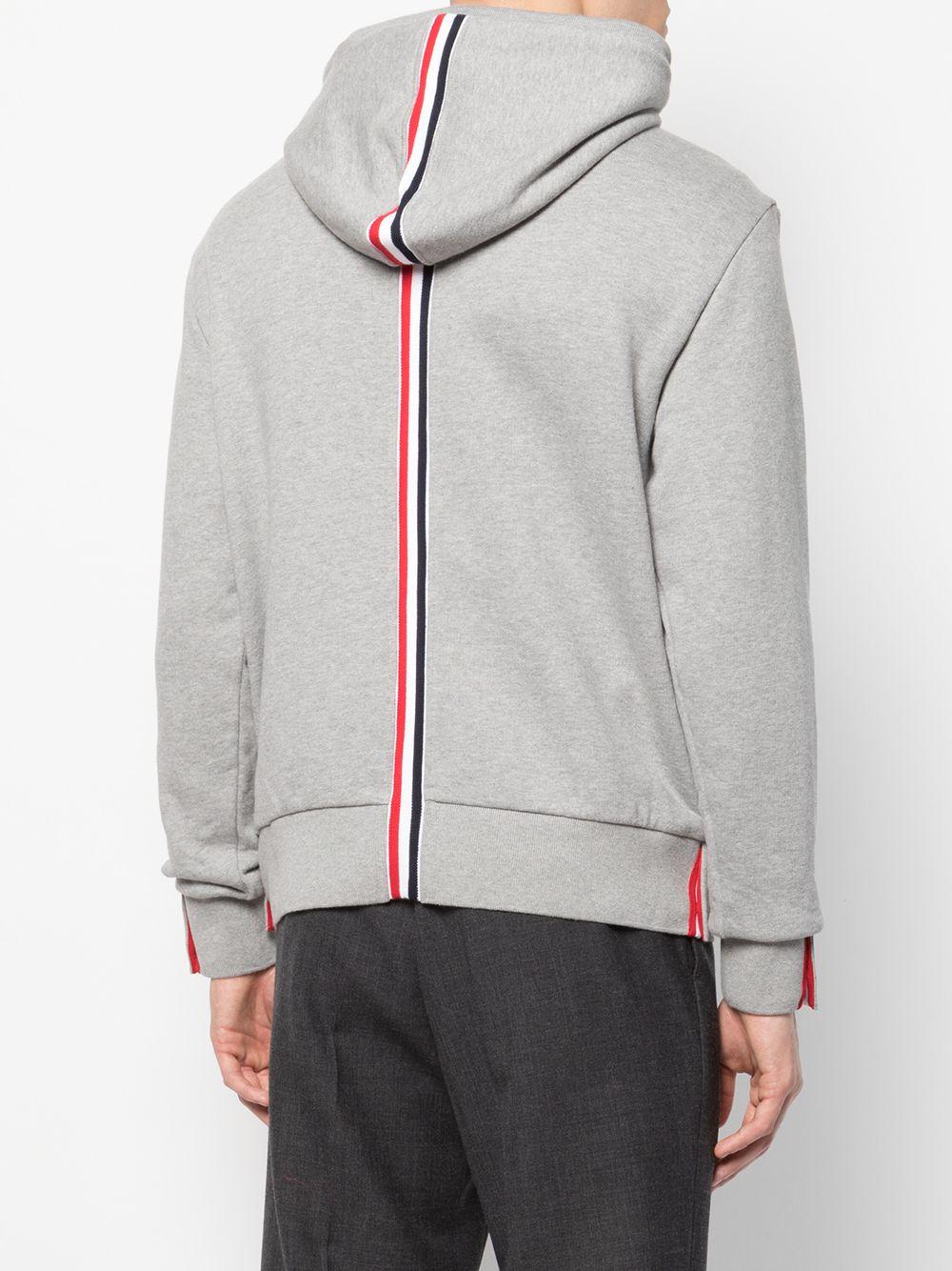 stripe-detail cotton jersey hoodie Product Image