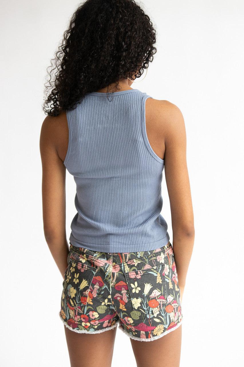 Seamless Snap Henley Tank Top Product Image