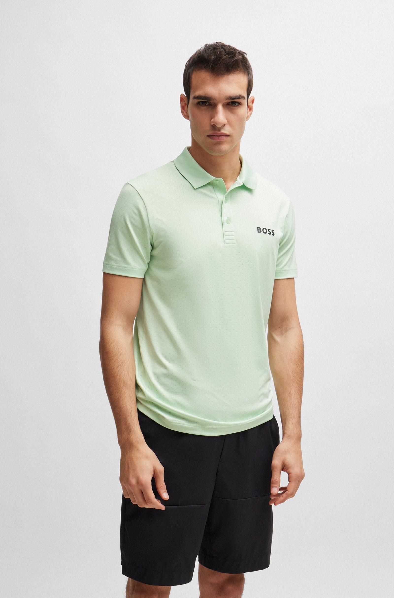 Boss Jacquard Polo Shirt With Contrast Logo Product Image
