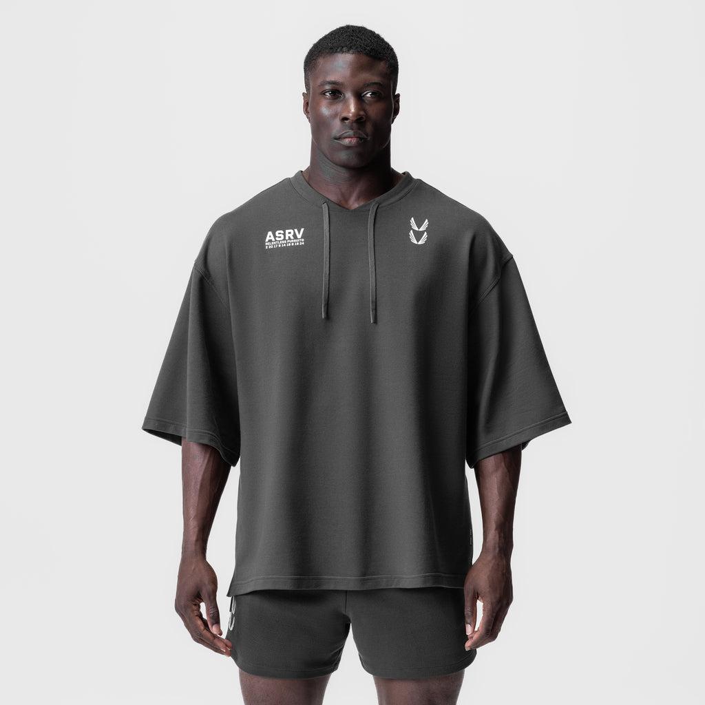 0945. Micro-Terry Warm-Up Tee - Black Product Image