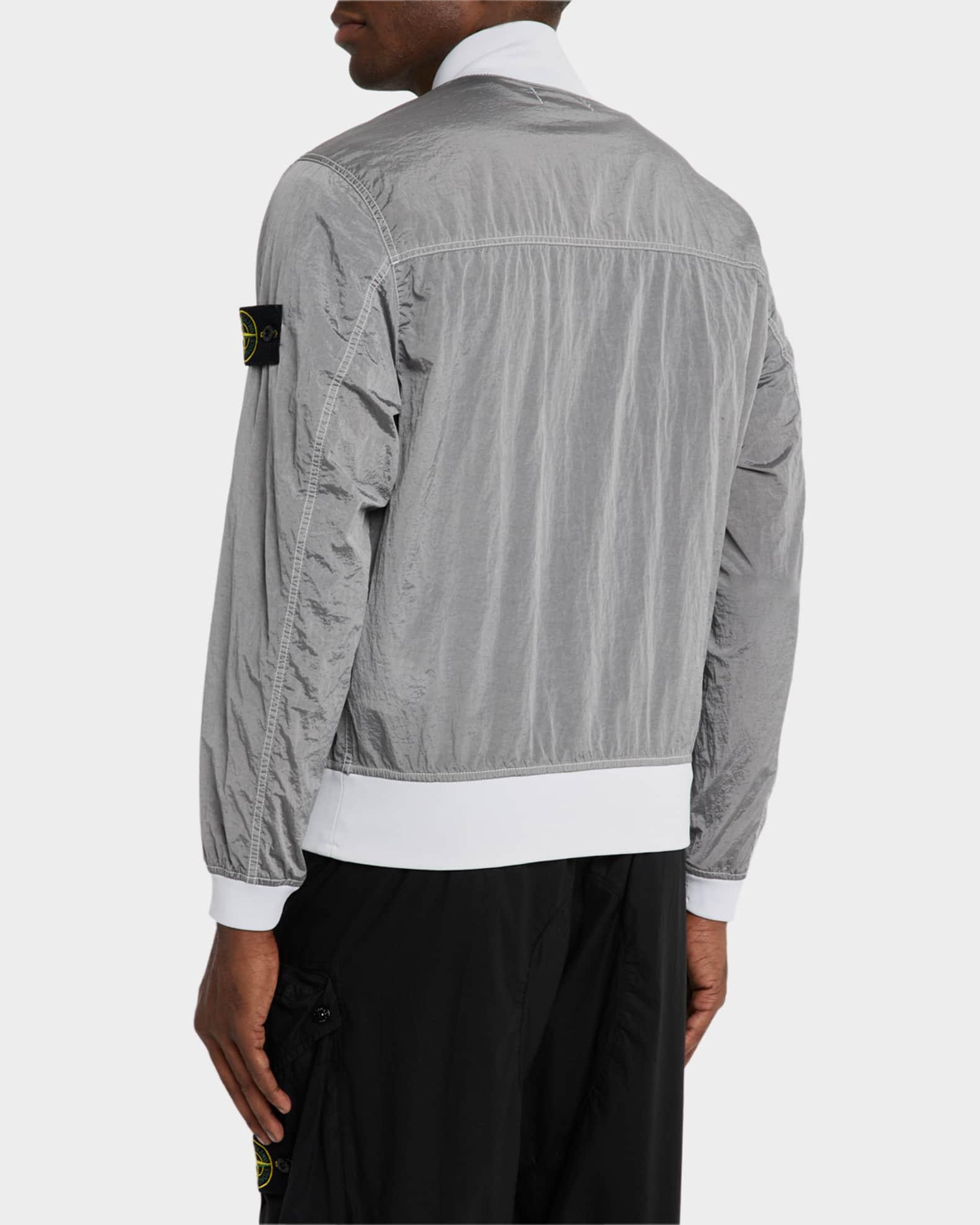 Men's Metallic Nylon Bomber Jacket Product Image