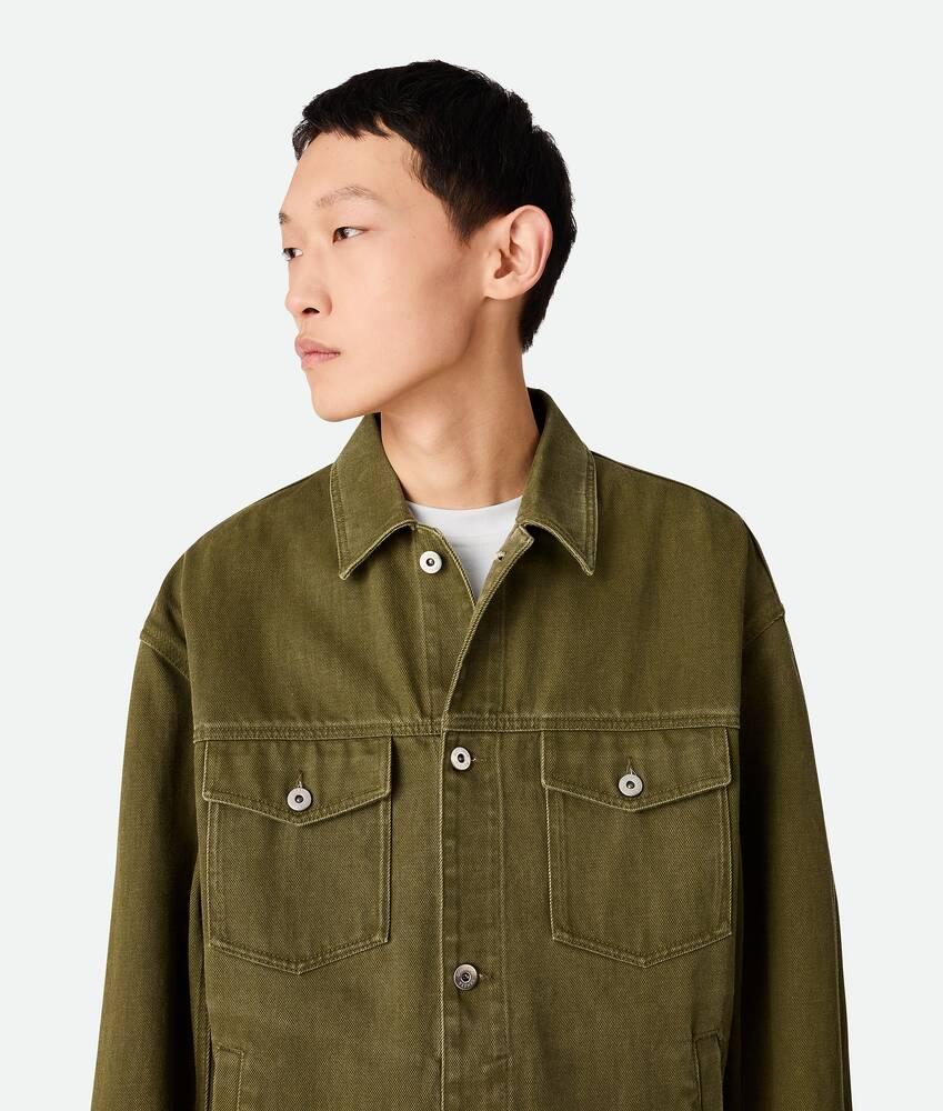 Men's Colored Denim Jacket in Caper stone washed Product Image