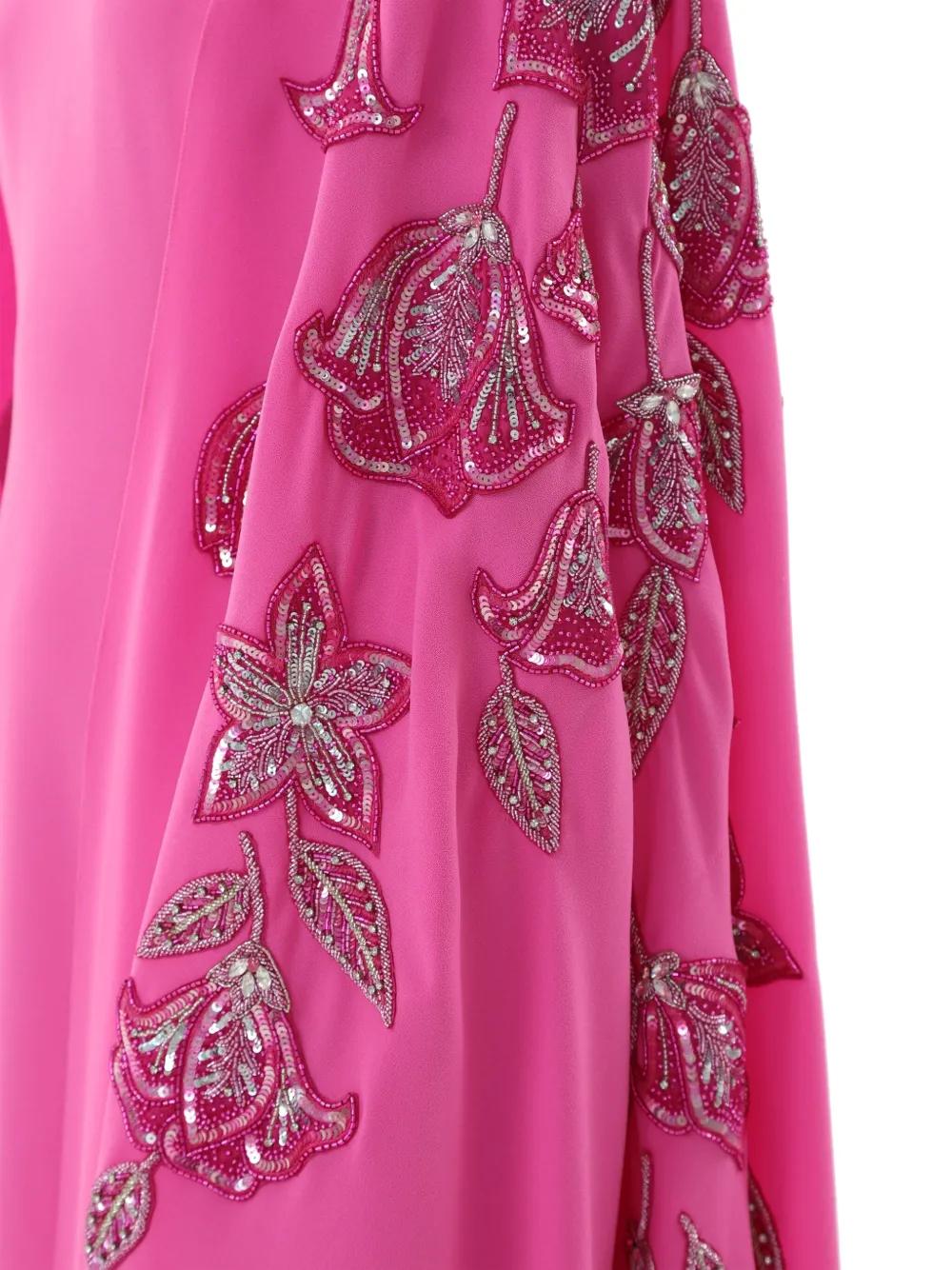 floral-embroidered crepe gown Product Image