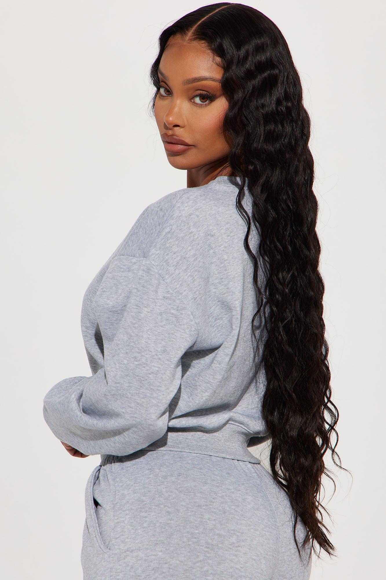 Candice Lounge Crew Neck - Heather Grey Product Image