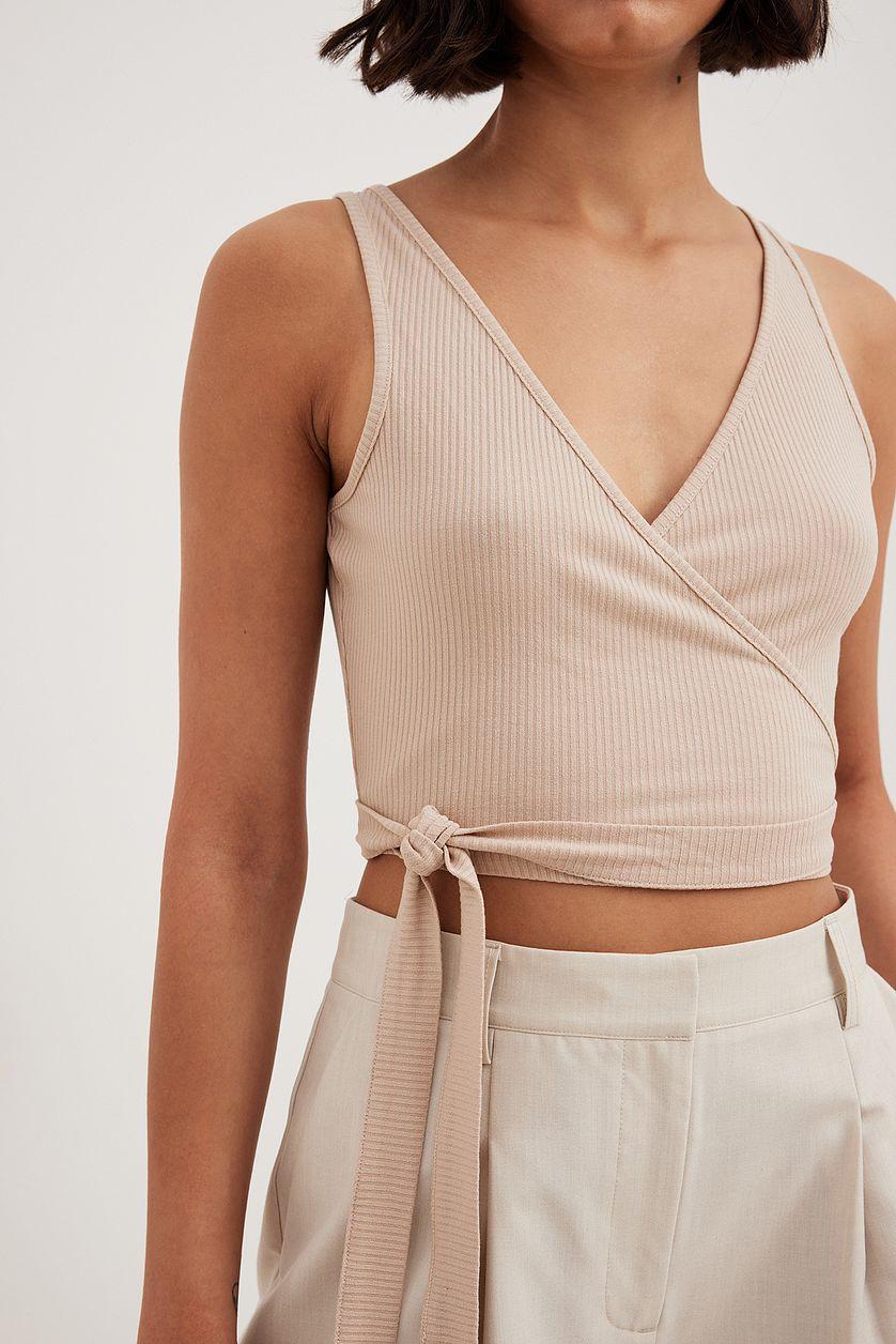 Wrap Detail Rib Singlet Product Image