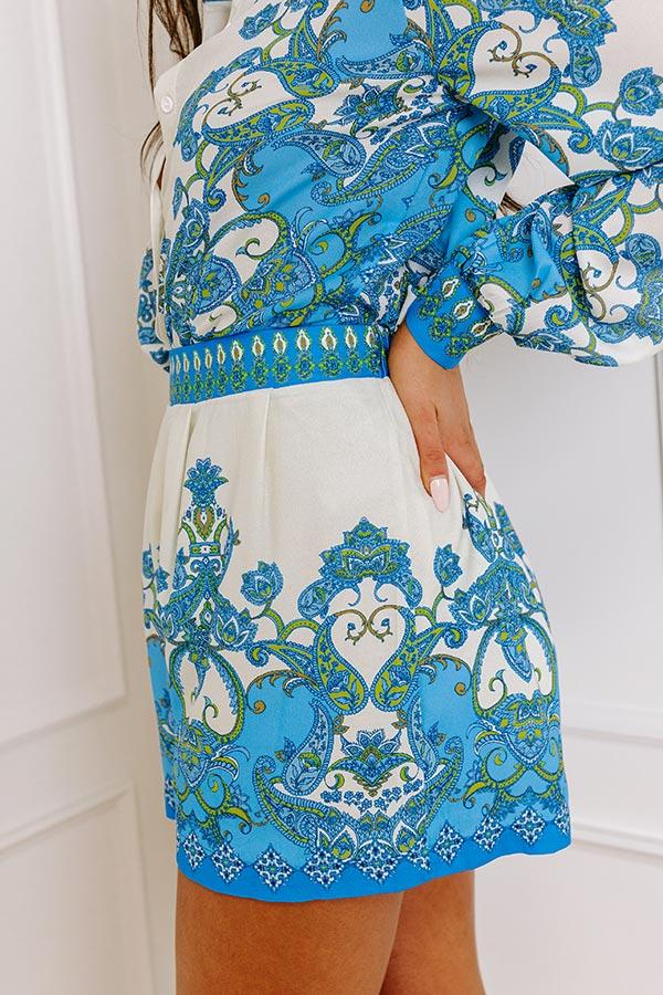 Milan Bound High Waist Paisley Shorts Product Image