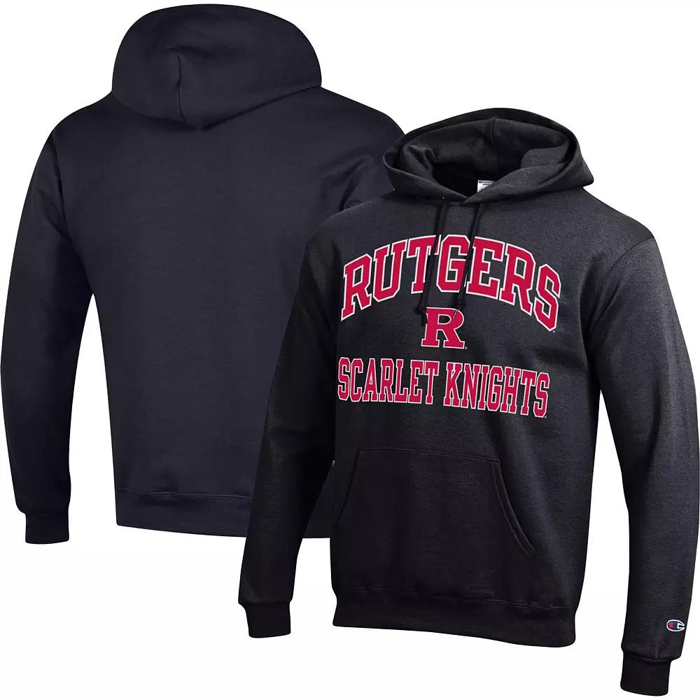 Men's Champion Black Rutgers Scarlet Knights High Motor Pullover Hoodie, Size: 2XL Product Image