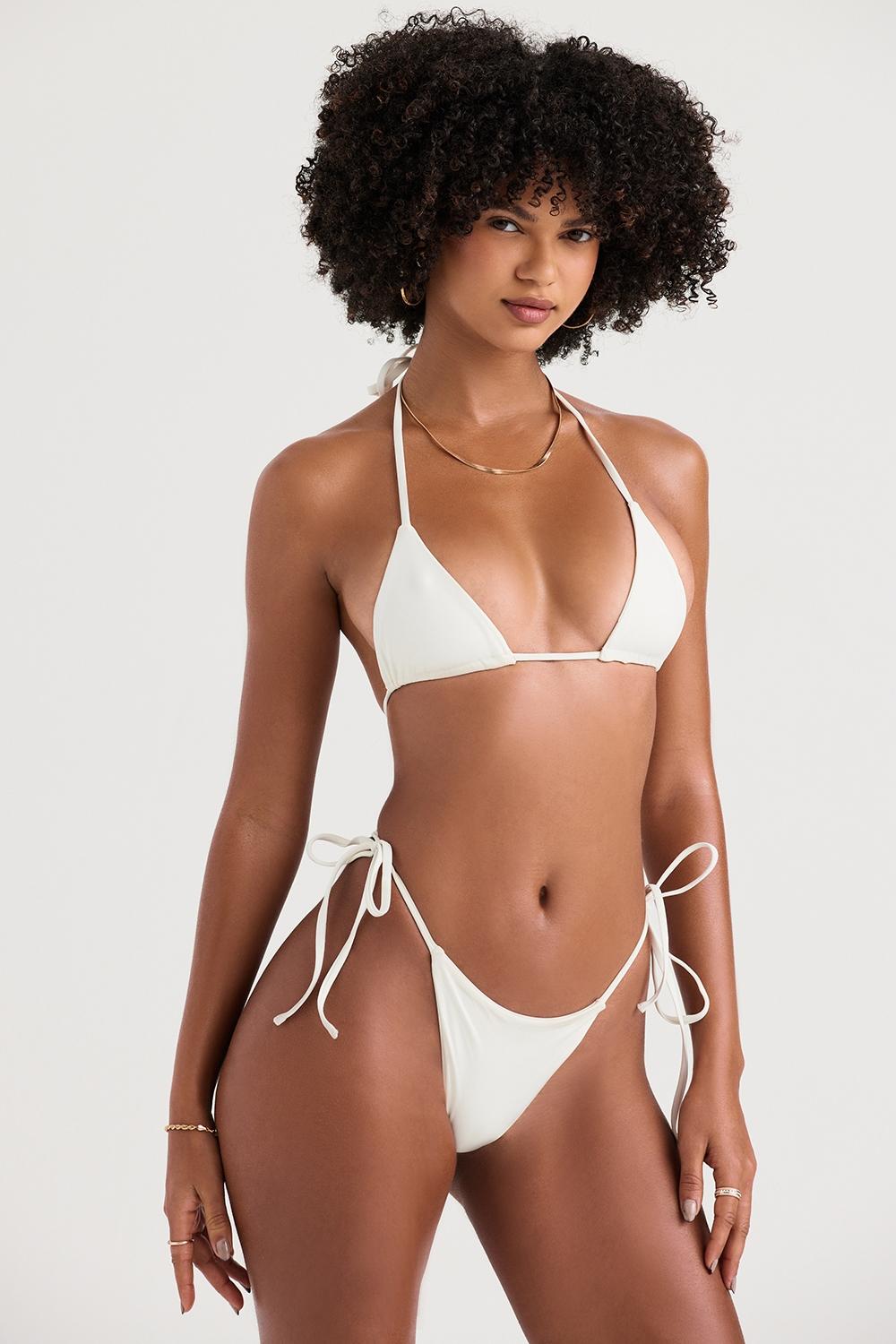 Santorini  ivory tie side bikini bottom Product Image
