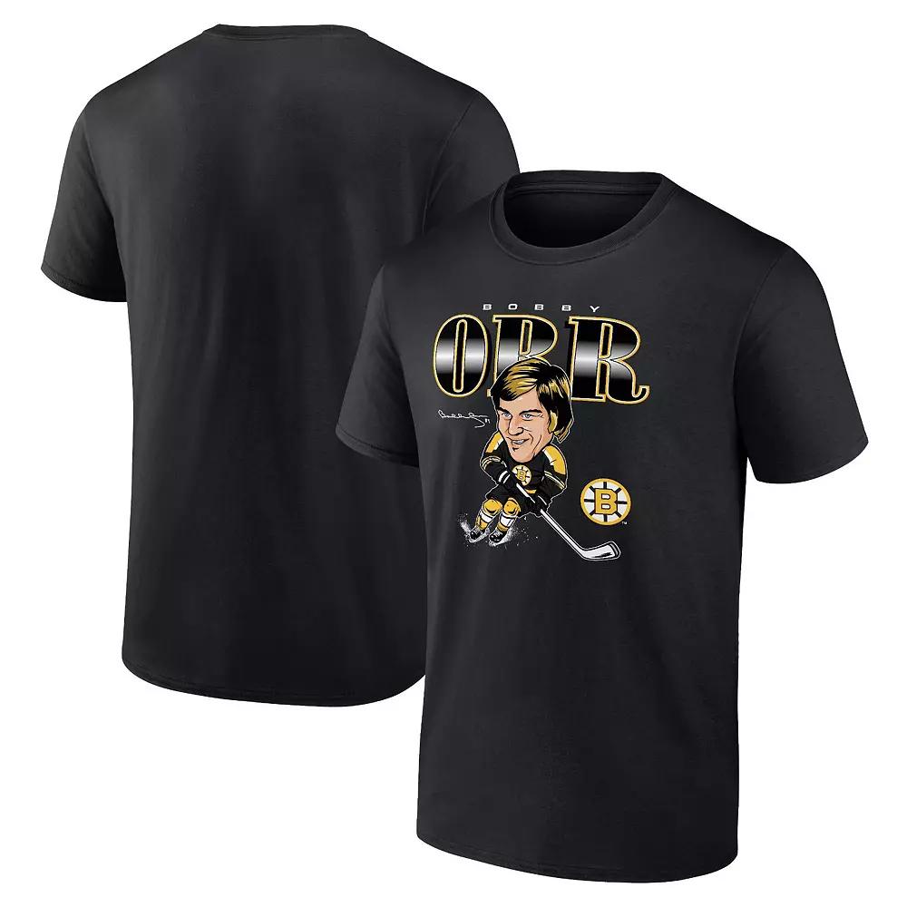 Men's Fanatics Branded Bobby Orr Black Boston Bruins Player Caricature T-Shirt,  Product Image