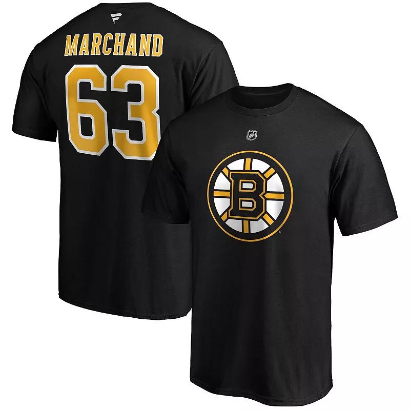 Men's Fanatics Branded Brad Marchand Black Boston Bruins Big & Tall Name & Number T-Shirt,  Product Image