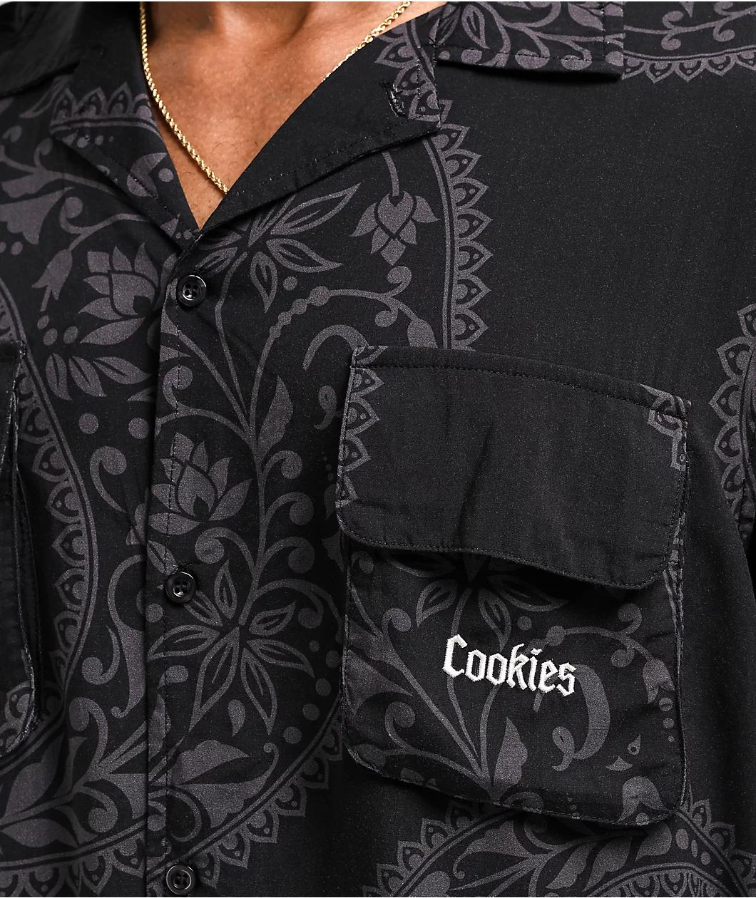 Cookies Amalfi Black Paisley Short Sleeve Button Up Shirt Product Image