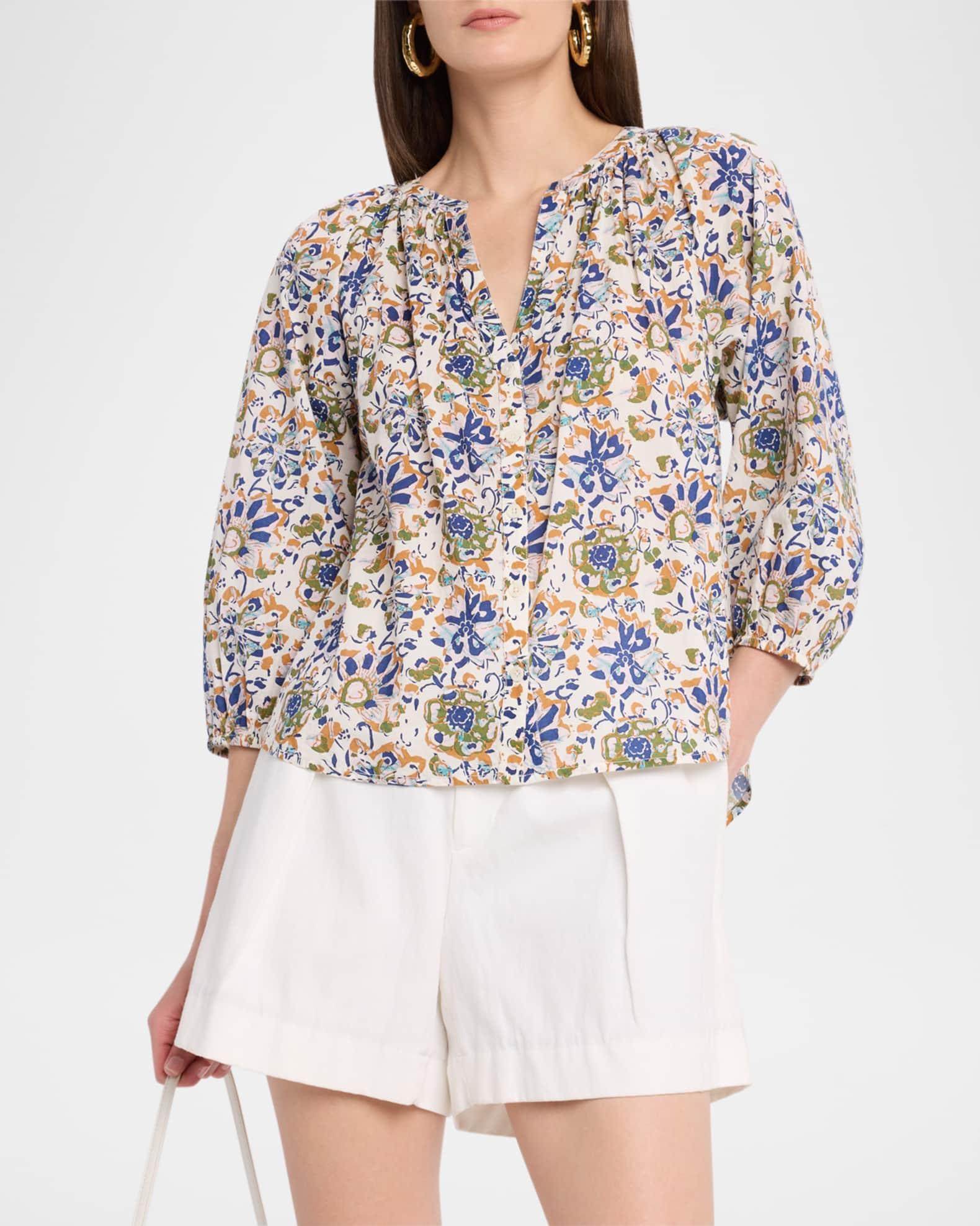 Mitte Floral-Print Organic Cotton Voile Top Product Image