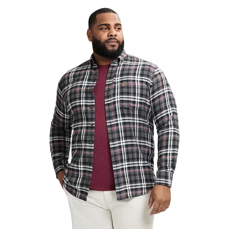Big & Tall IZOD Stratton Flannel Long Sleeve Button Down Shirt, Men's,  Product Image