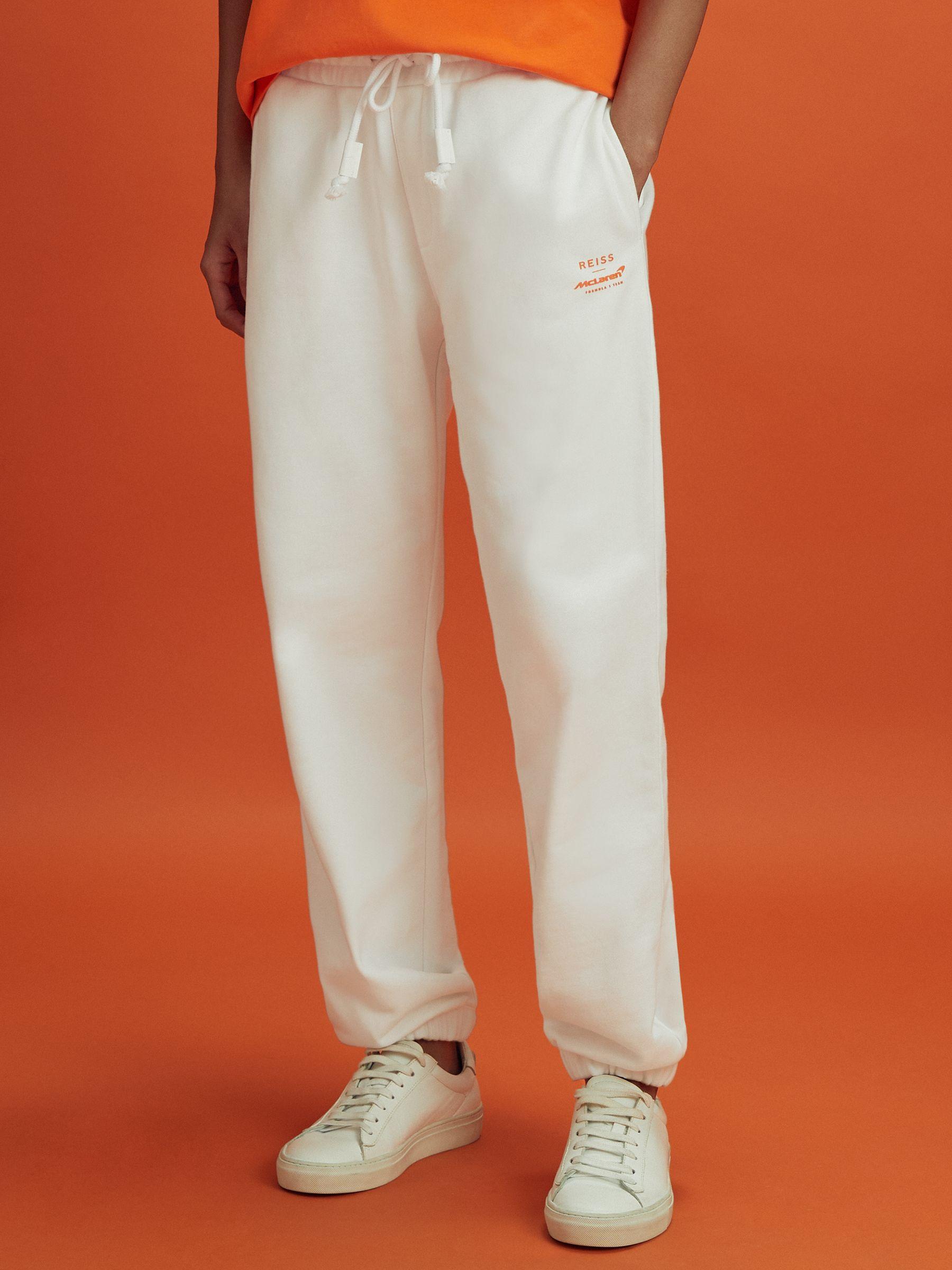 Drawstring Joggers in White Product Image