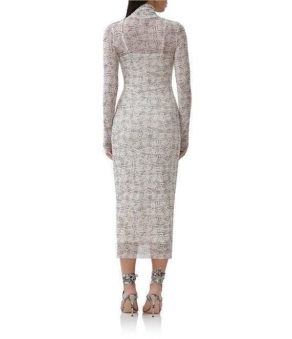 AFRM Shailene Print Turtleneck Long Sleeve Midi Dress Product Image