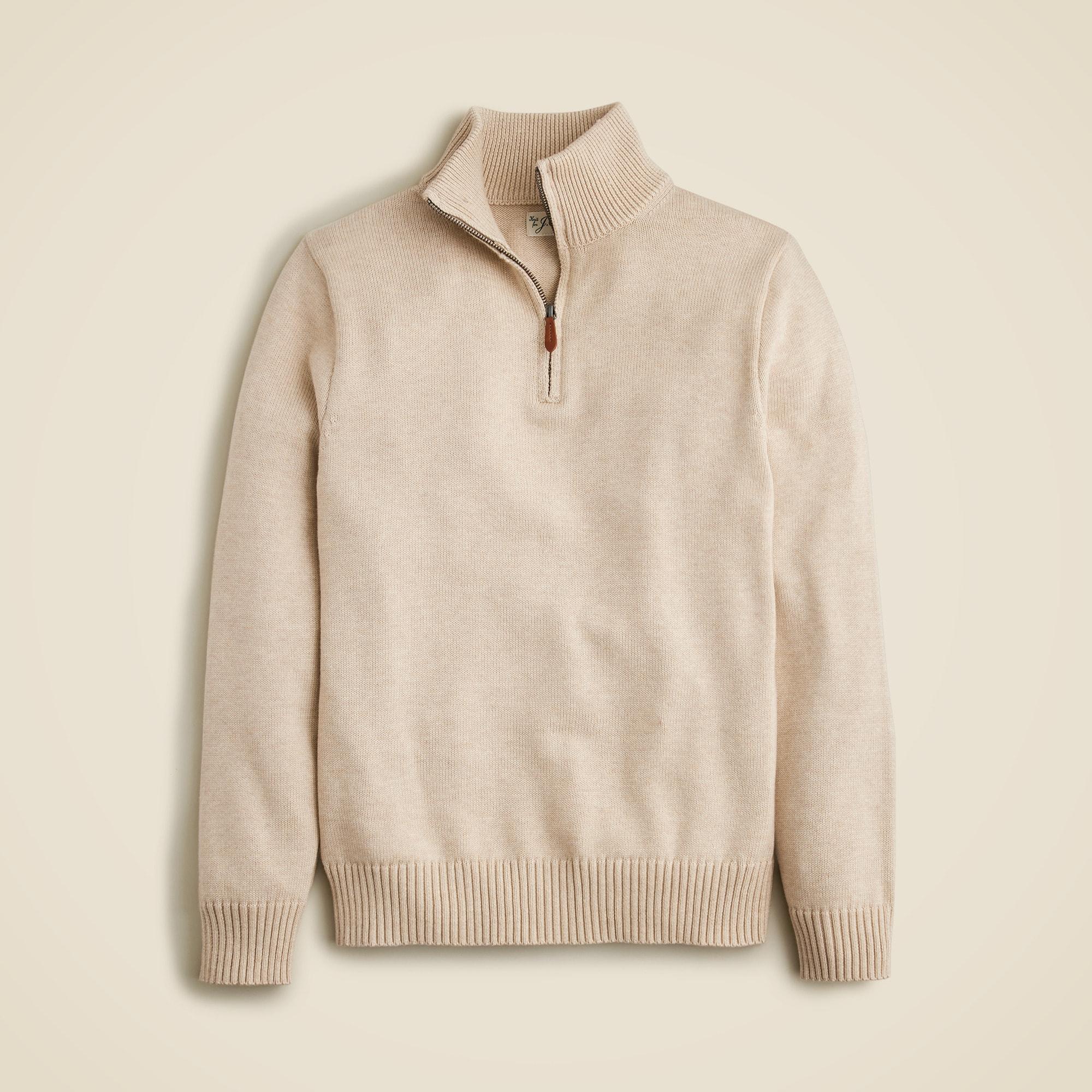Heritage cotton half-zip sweater Product Image