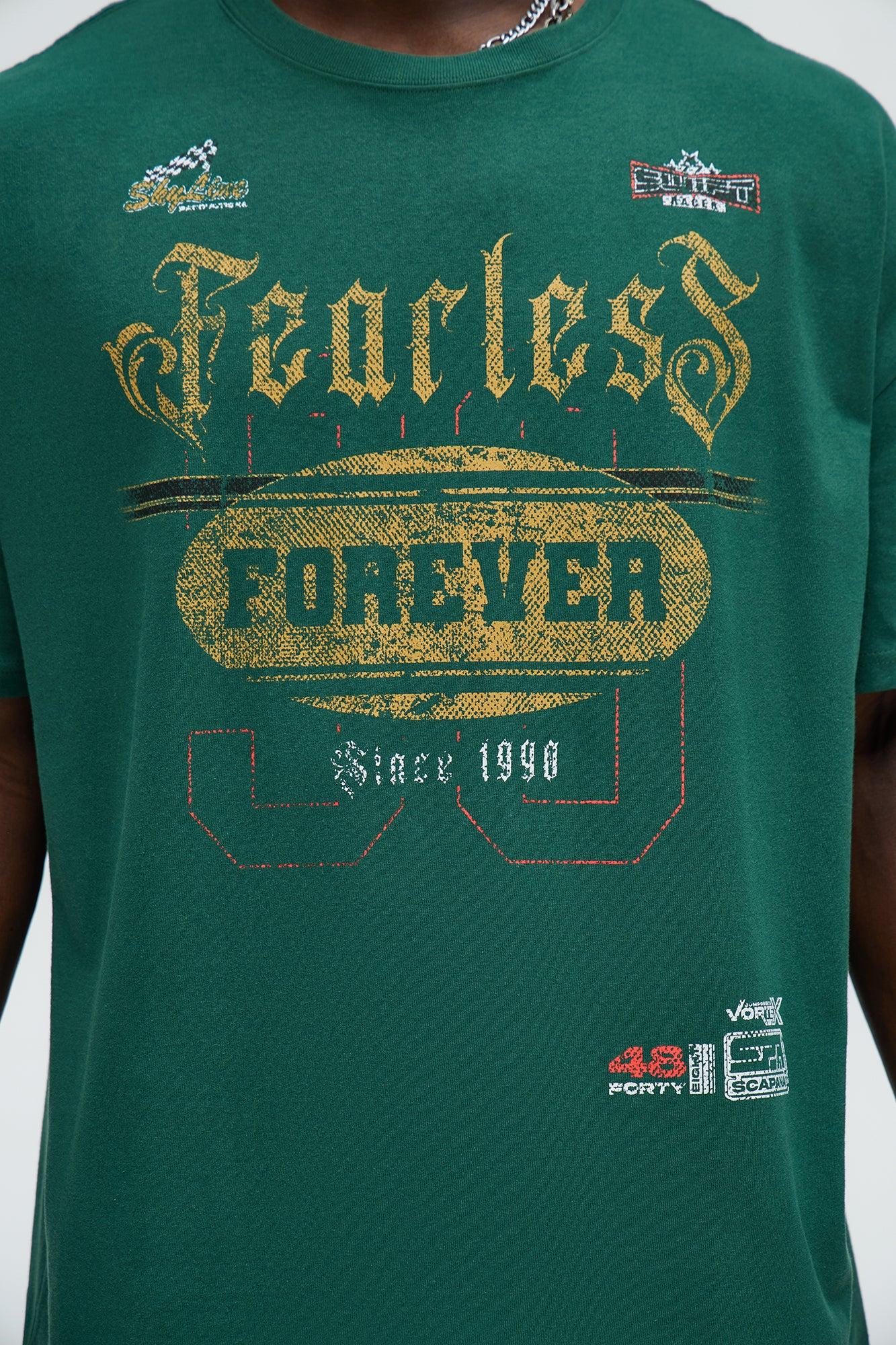 Fearless Forever Oversized Short Sleeve Tee - Hunter Green Product Image
