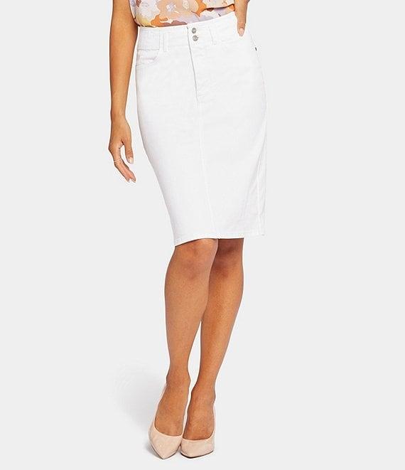 NYDJ Hollywood High Waisted 4-Pocket Style Pencil Denim Skirt Product Image