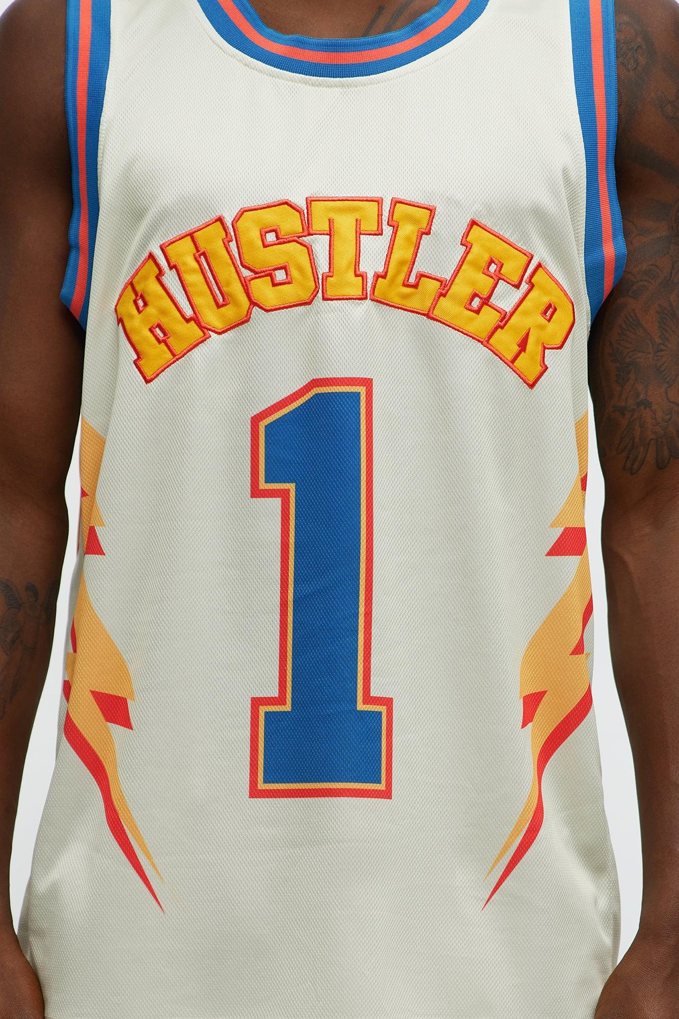 Basketball Jersey Hustlers Tank Top - White/combo Product Image
