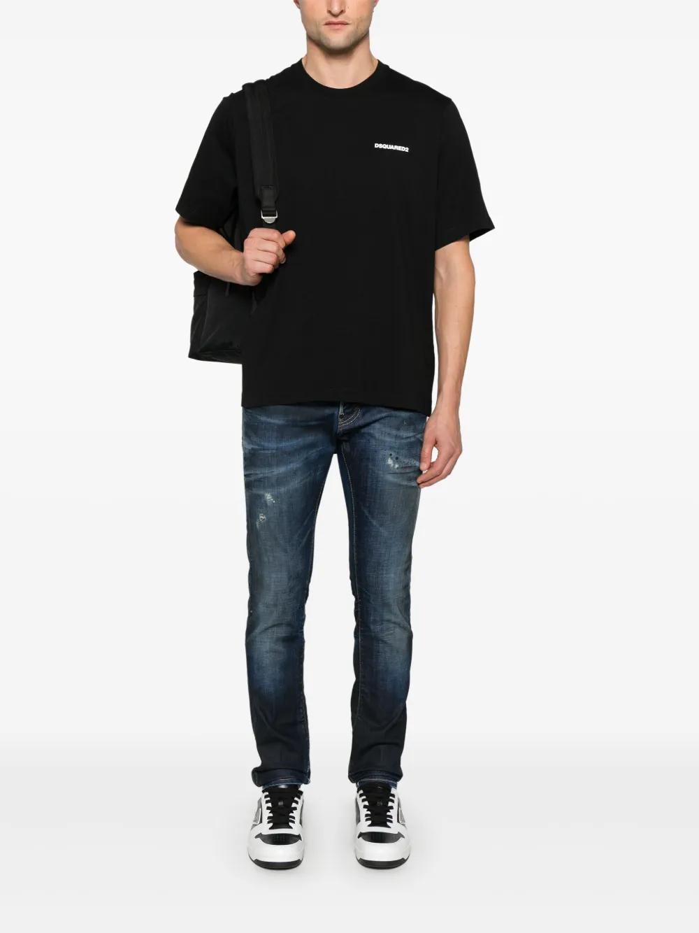 distressed skinny-cut jeans Product Image